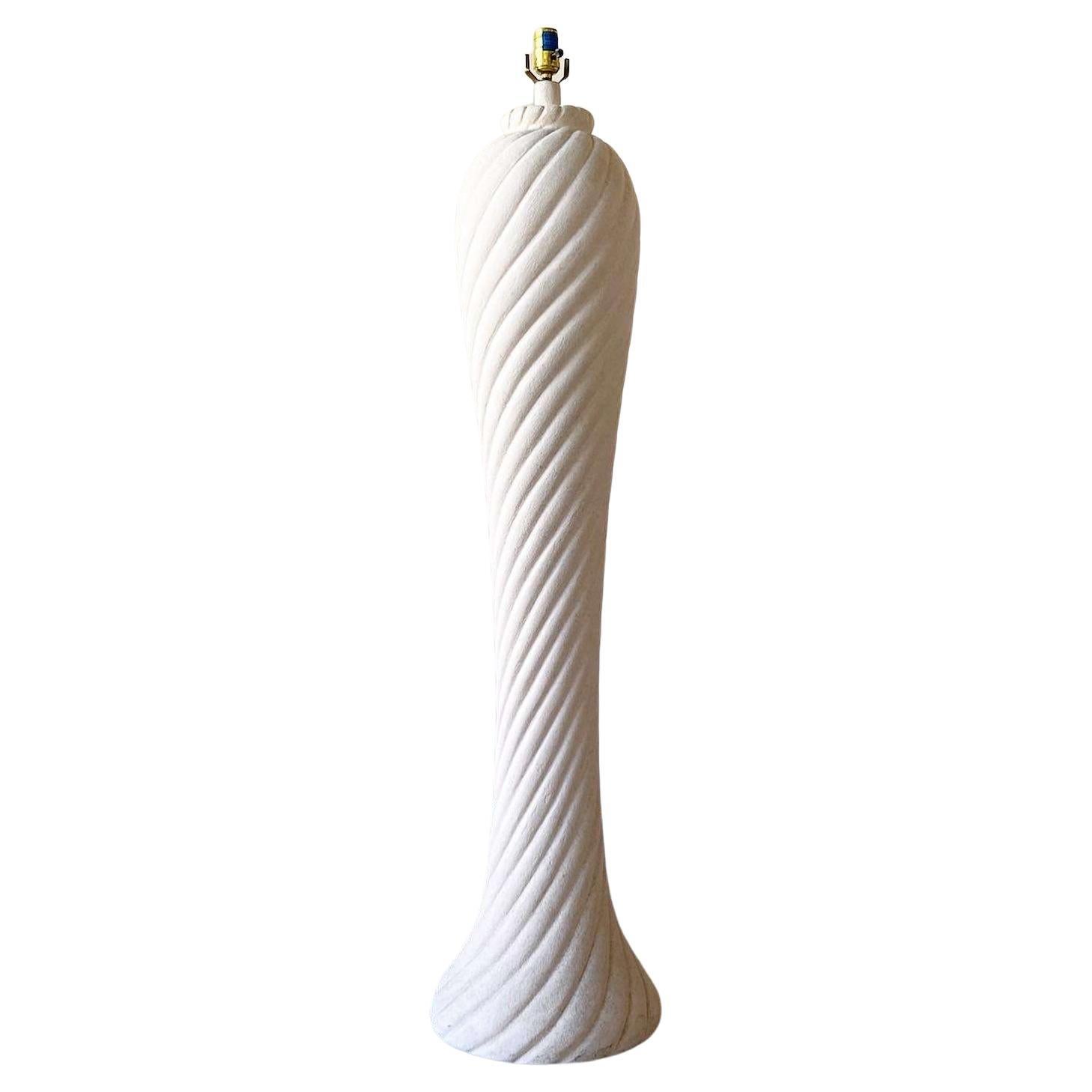 Postmodern Spiral Swirl Ceramic Floor Lamp For Sale