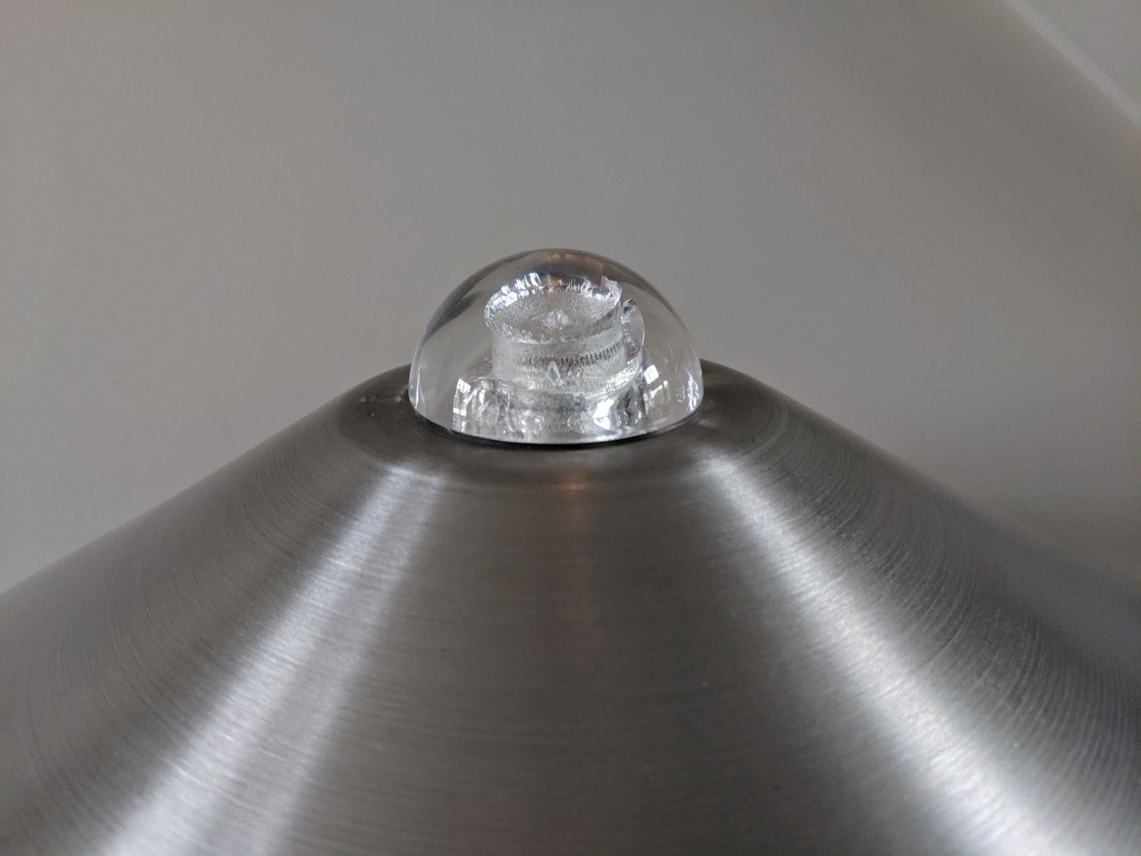 Postmodern Spun Aluminum and Acrylic Table Lamp For Sale 1