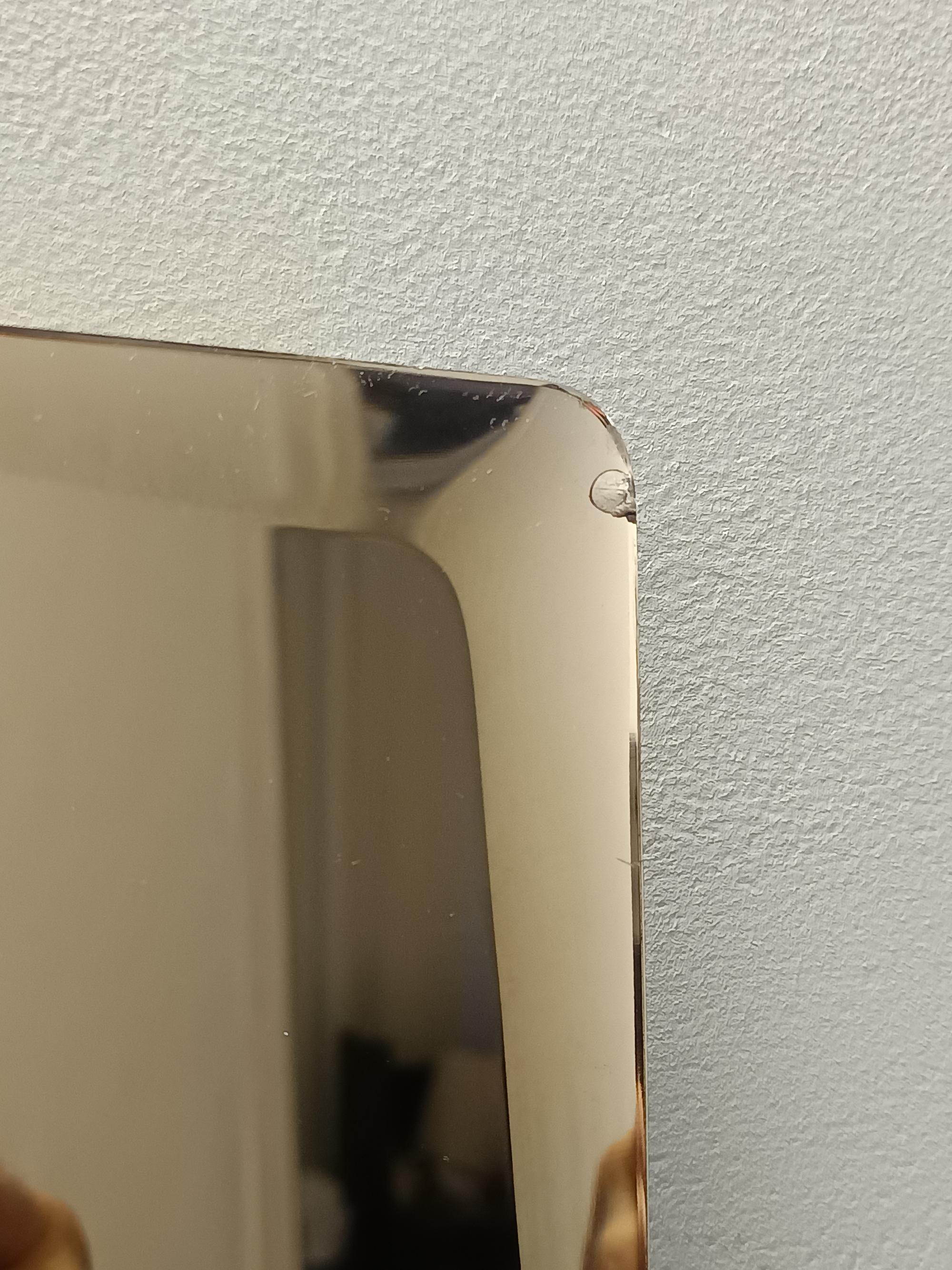 Miroir mural carré beige postmoderne avec verre biseauté, Italie en vente 4