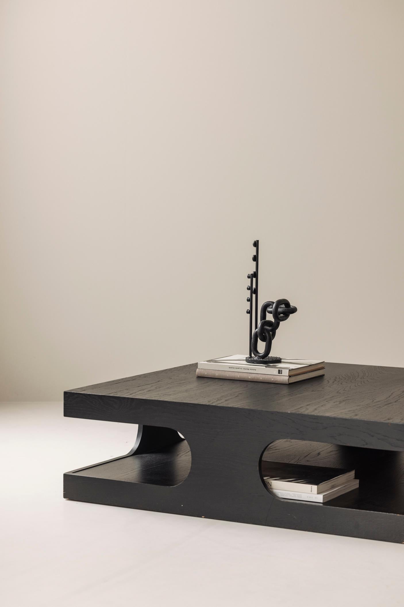 Post-Modern Postmodern square coffee table from the 1980s For Sale