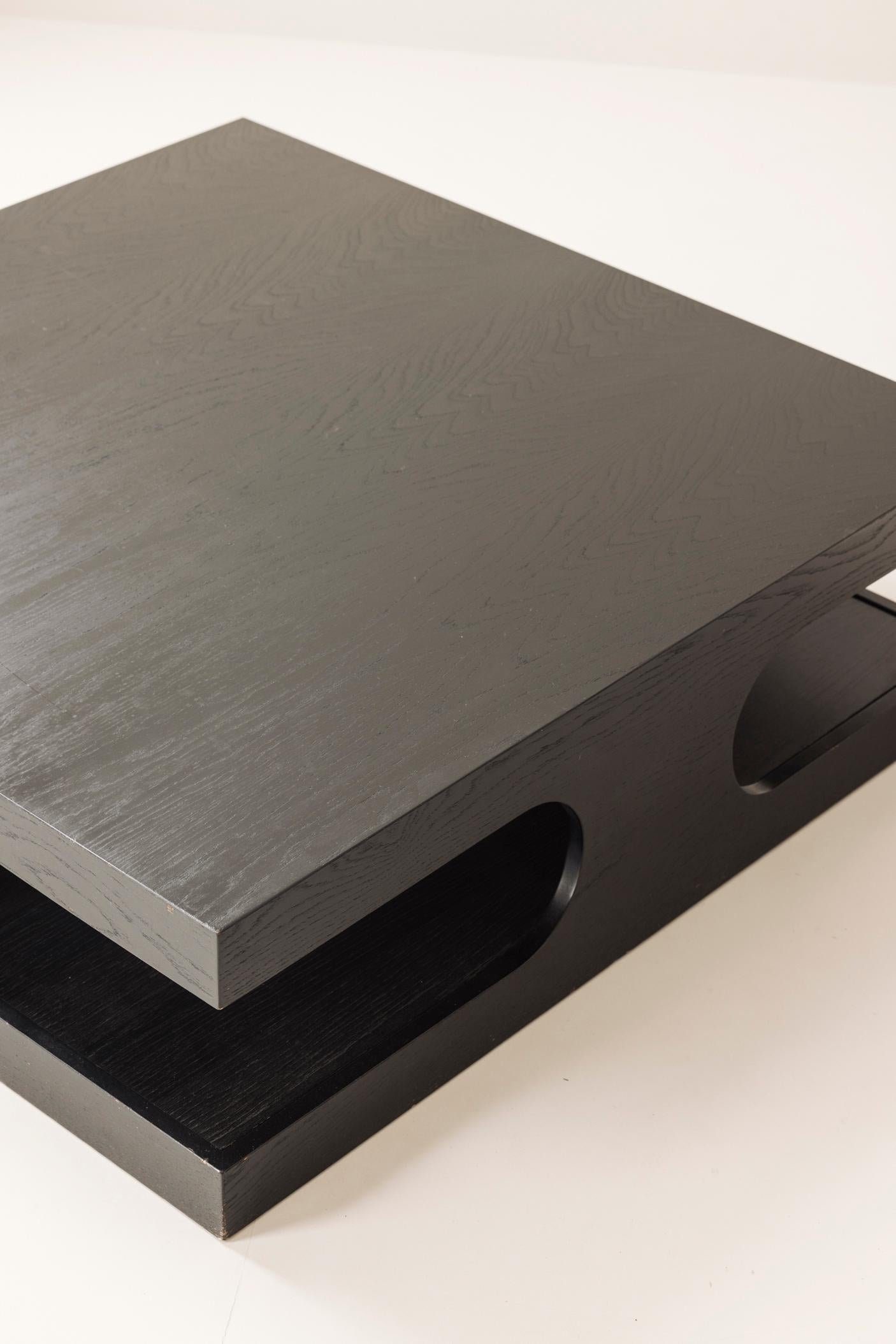 Late 20th Century Postmodern square coffee table from the 1980s For Sale