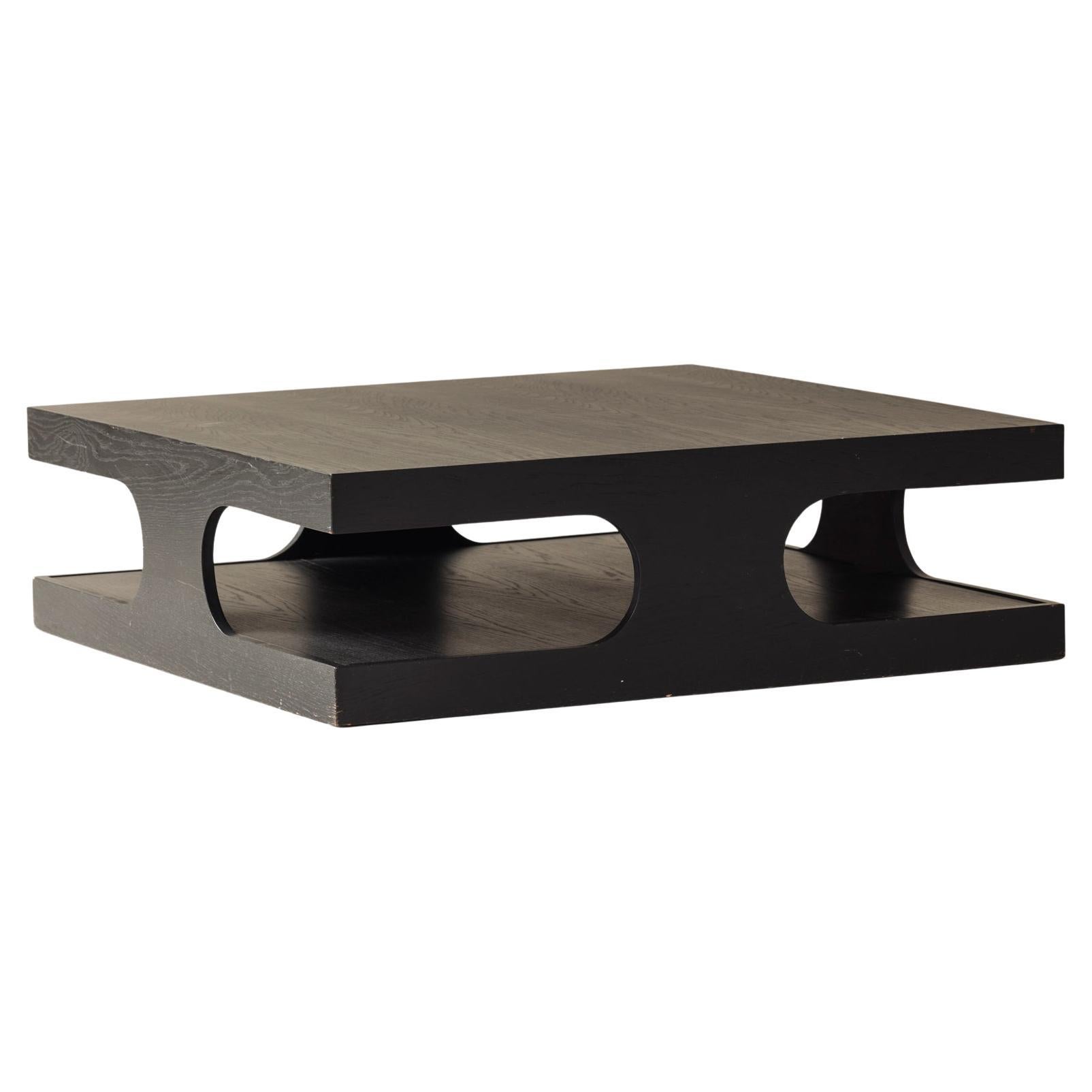 Postmodern square coffee table from the 1980s For Sale