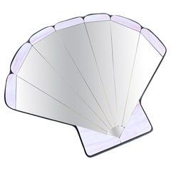 Postmodern Stain Glass Clam Shell Wall Mirror