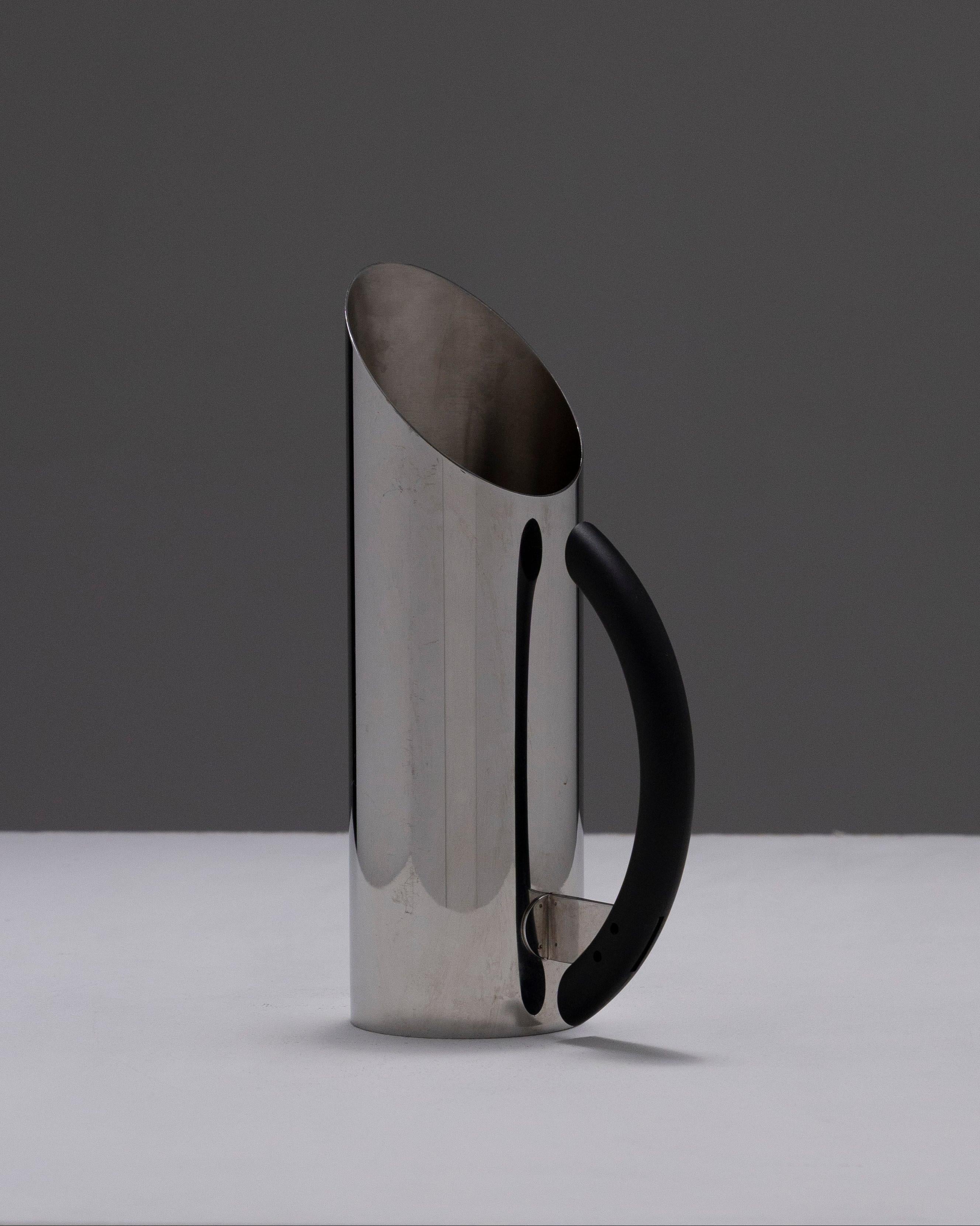 Brocca postmoderna in acciaio inossidabile di Mario Botta per Alessi, anni 2000 In condizioni buone a PARIS, FR
