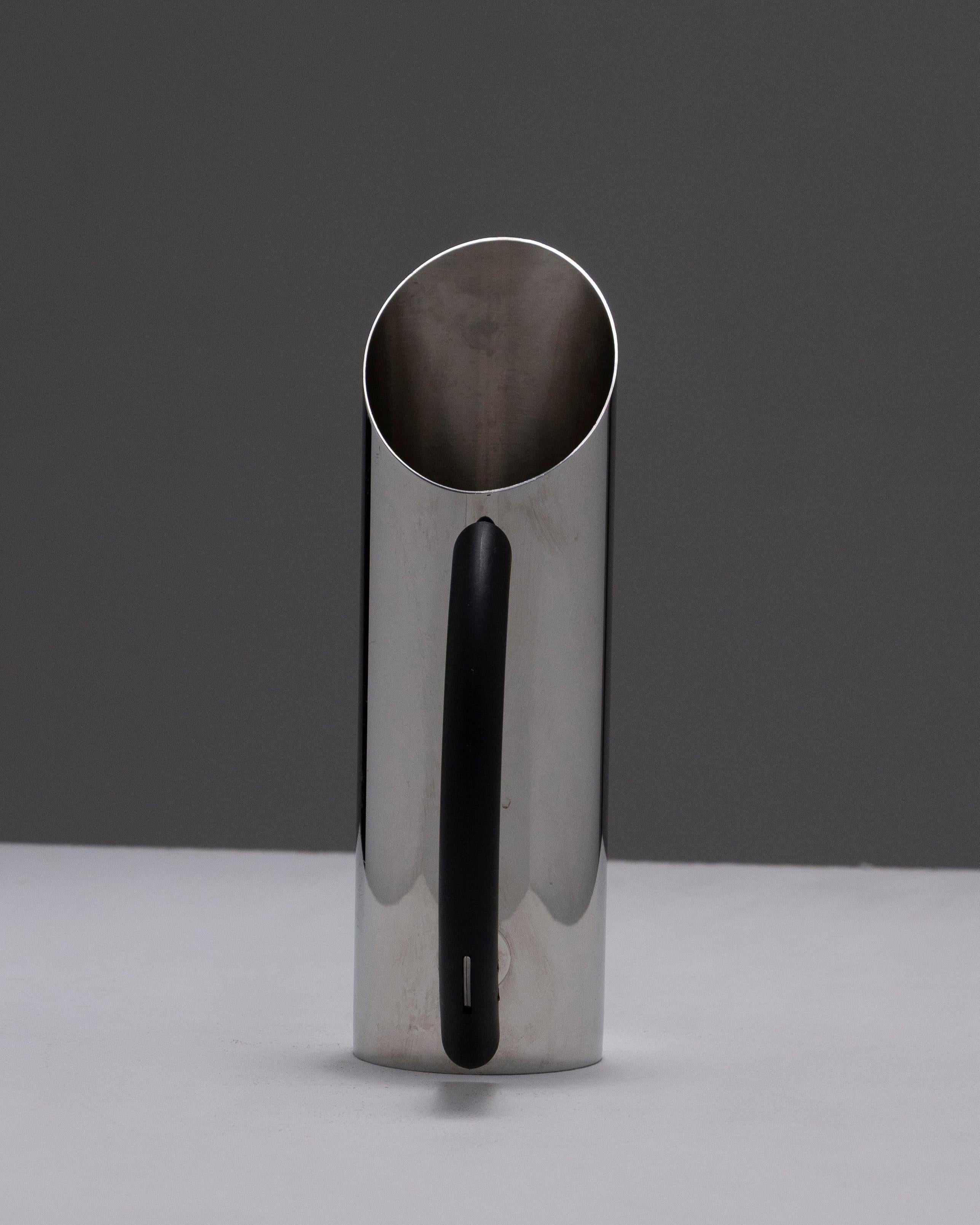 Acciaio inossidabile Brocca postmoderna in acciaio inossidabile di Mario Botta per Alessi, anni 2000