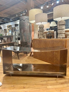 Postmodern Steel Bench, two available