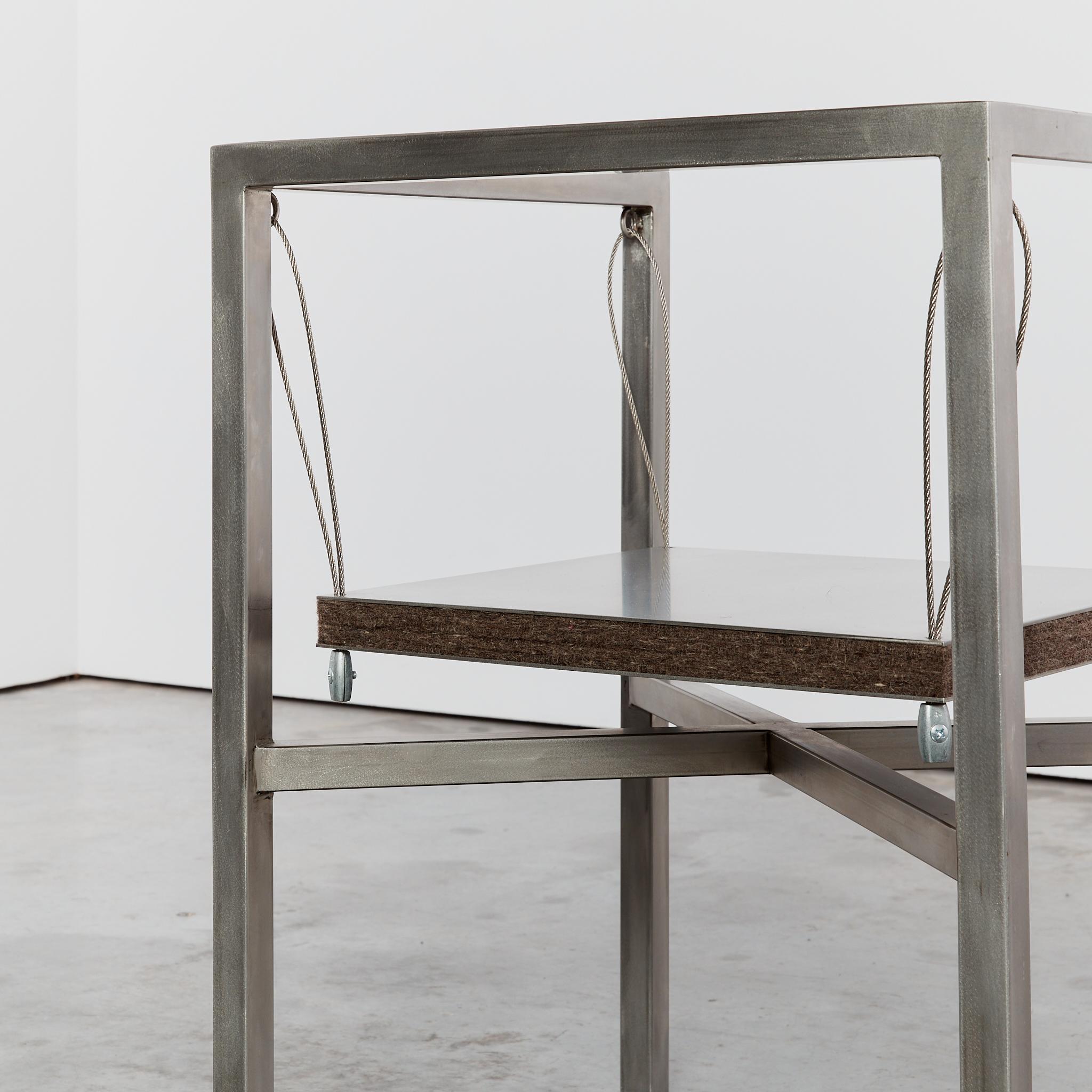 Postmodern steel Sensilla chair by Christoph Siebrasse signed For Sale 5