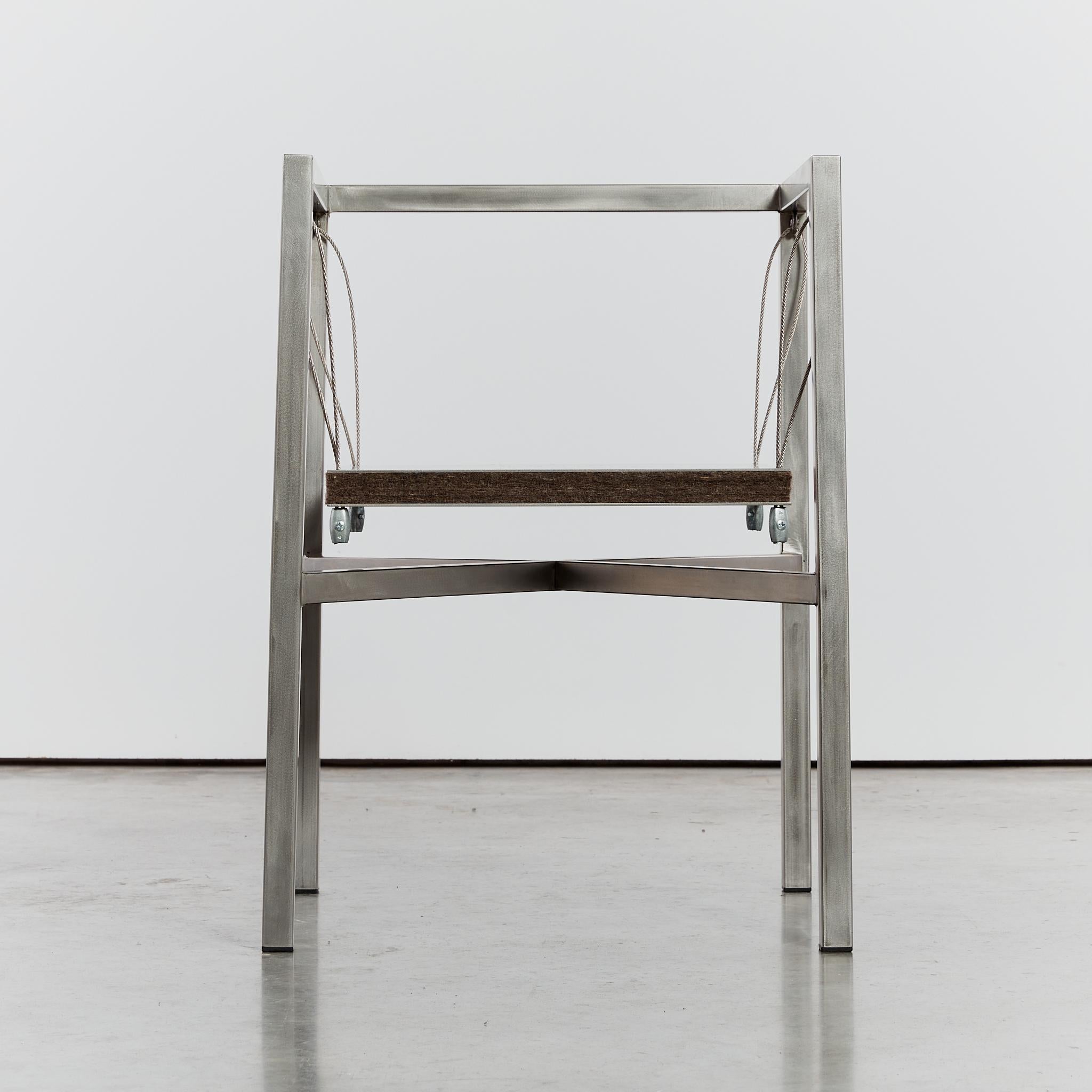 Postmodern steel Sensilla chair by Christoph Siebrasse signed For Sale 6