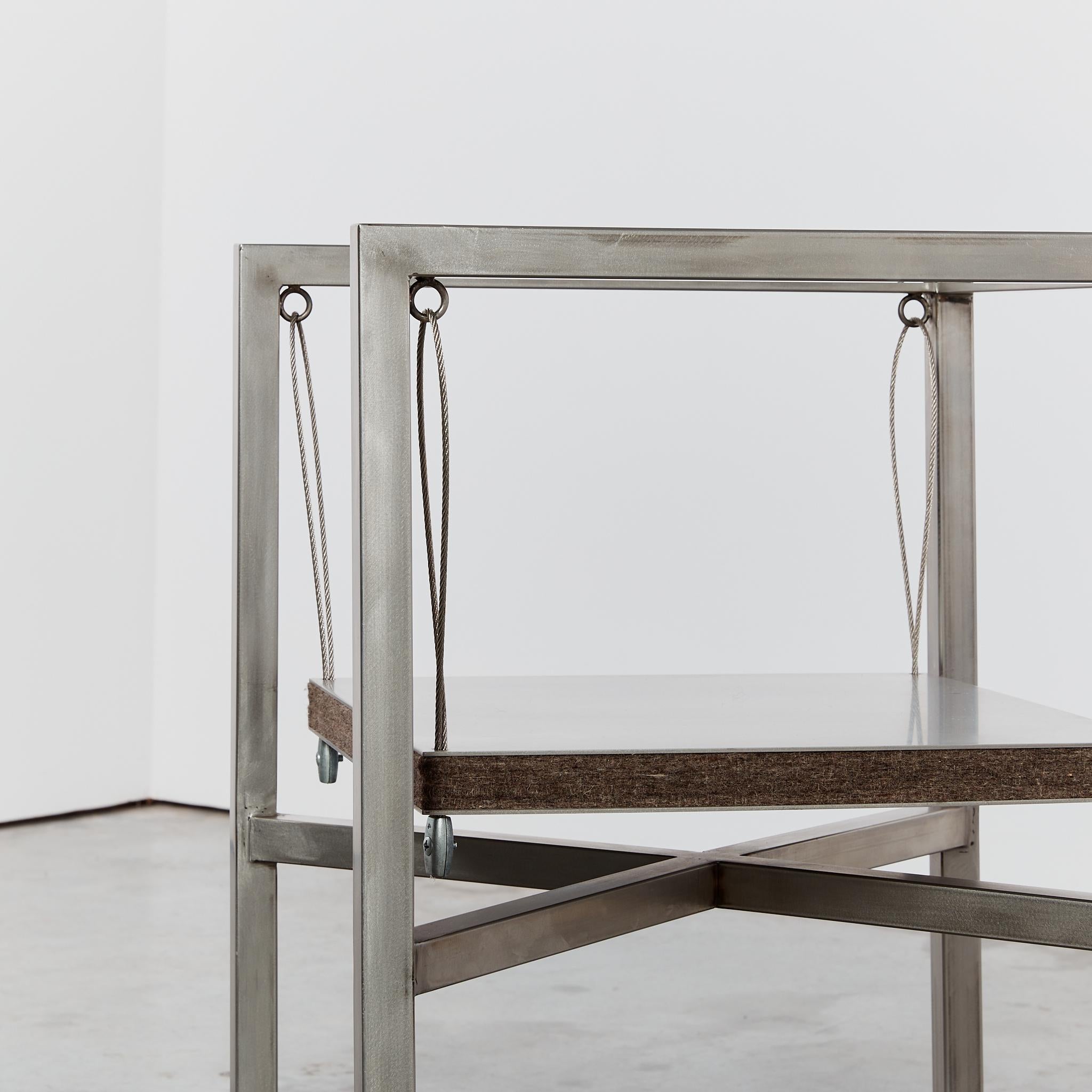 Postmodern steel Sensilla chair by Christoph Siebrasse signed For Sale 10