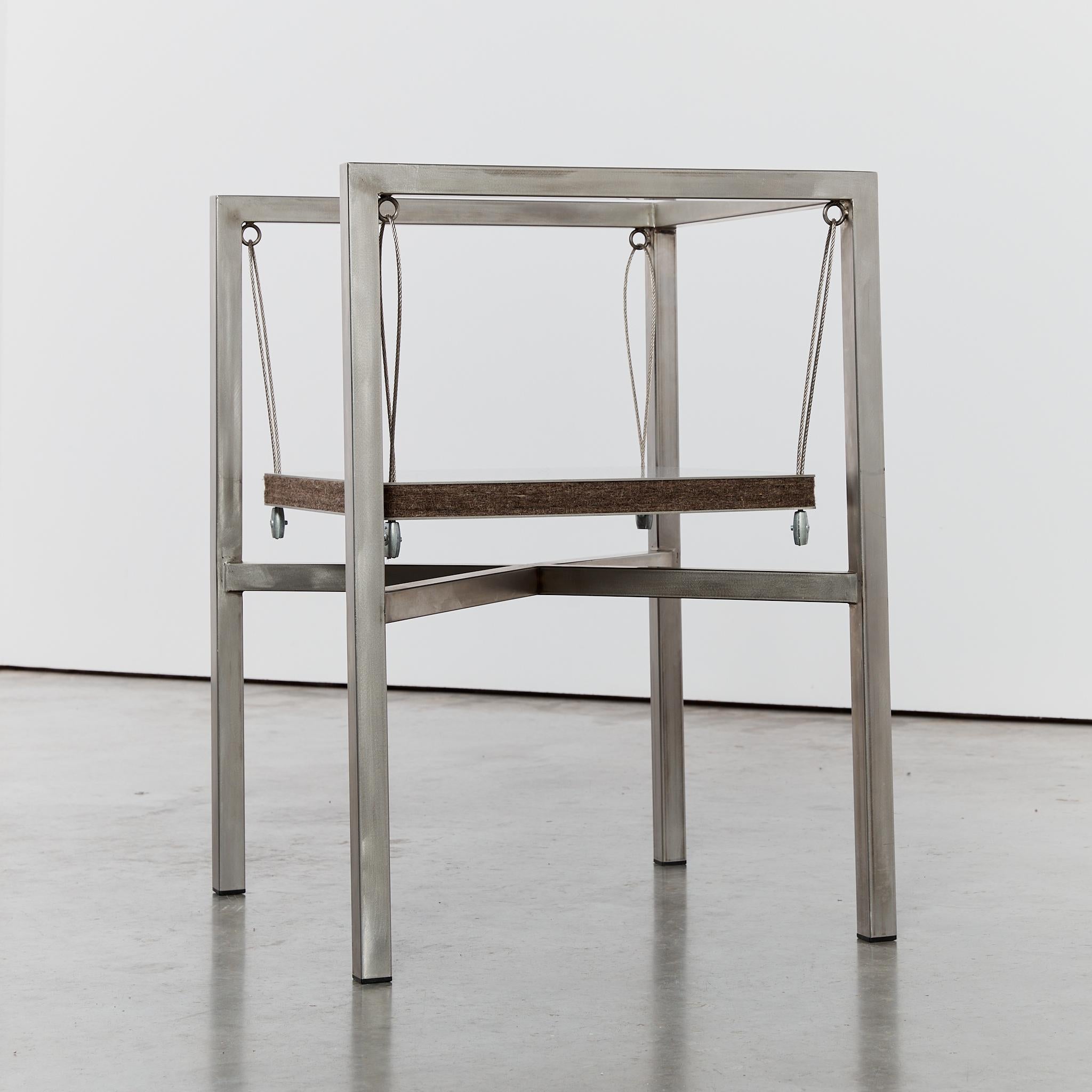 Postmodern steel Sensilla chair by Christoph Siebrasse signed For Sale 11