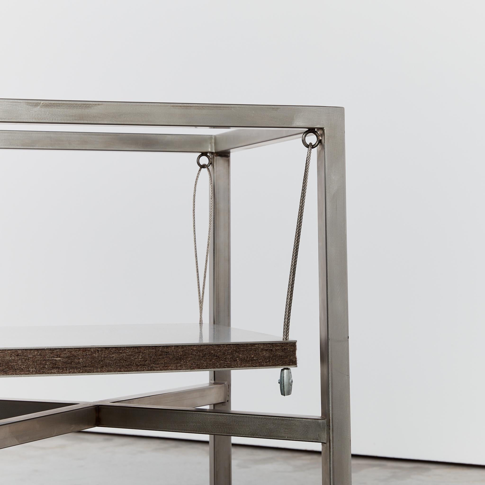 Postmodern steel Sensilla chair by Christoph Siebrasse signed For Sale 12