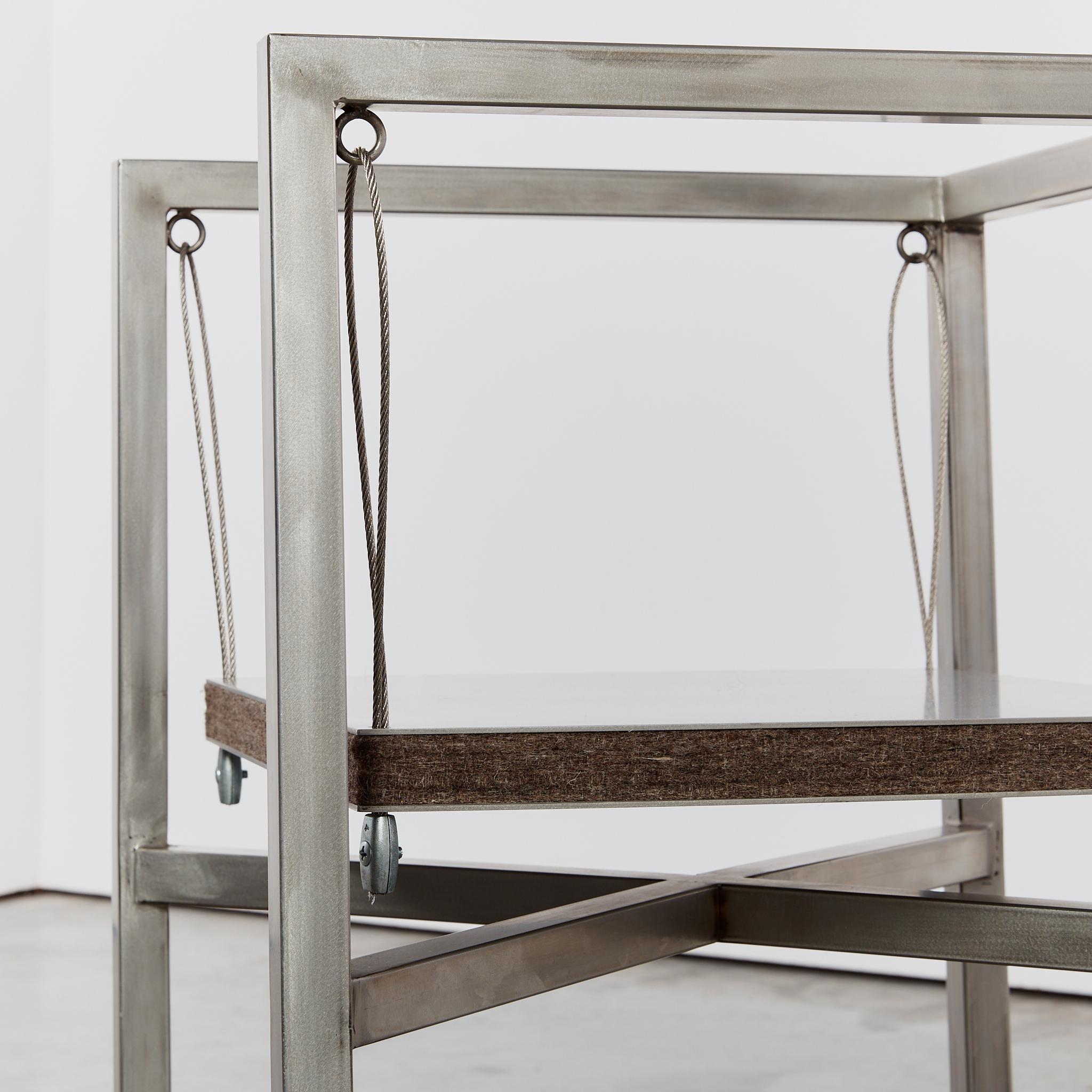 Postmodern steel Sensilla chair by Christoph Siebrasse signed For Sale 13