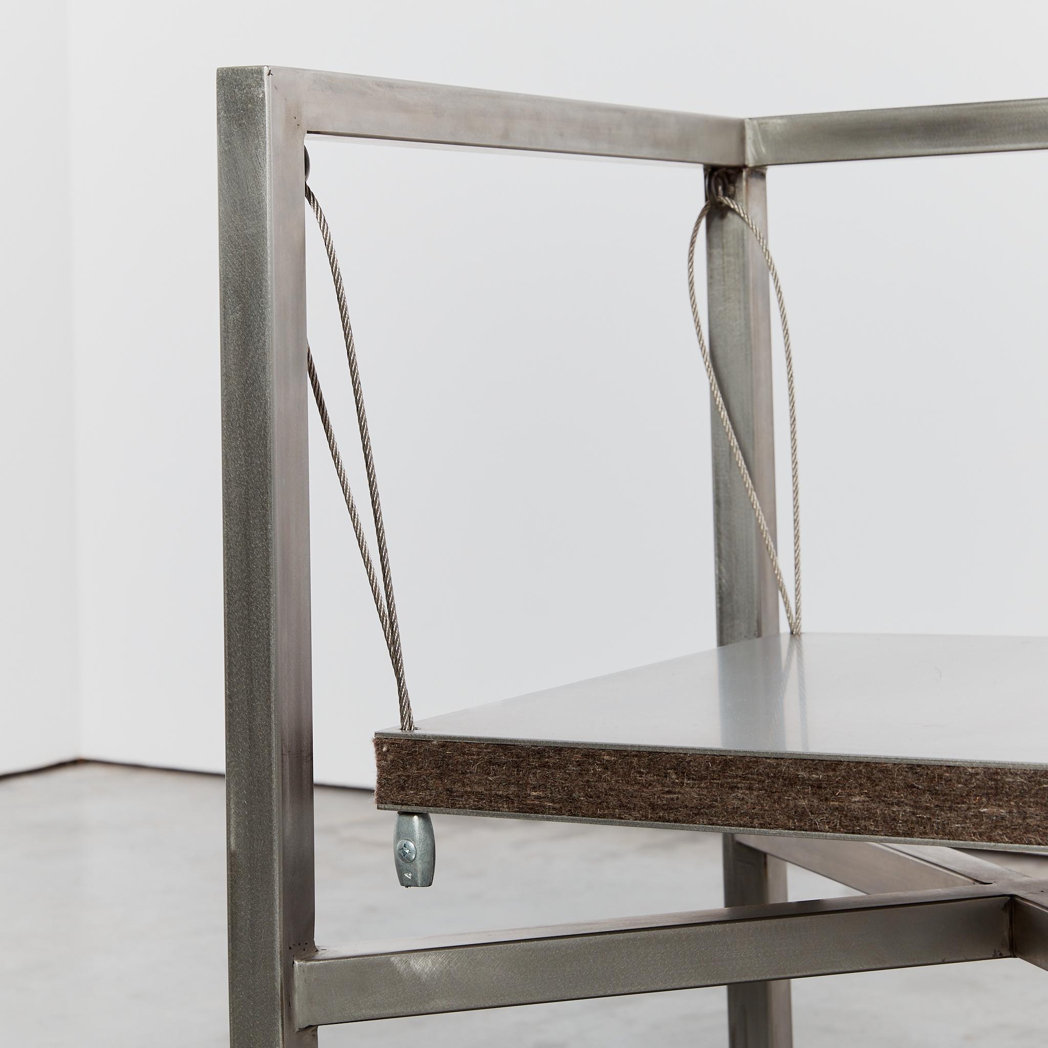 Postmodern steel Sensilla chair by Christoph Siebrasse signed For Sale 14