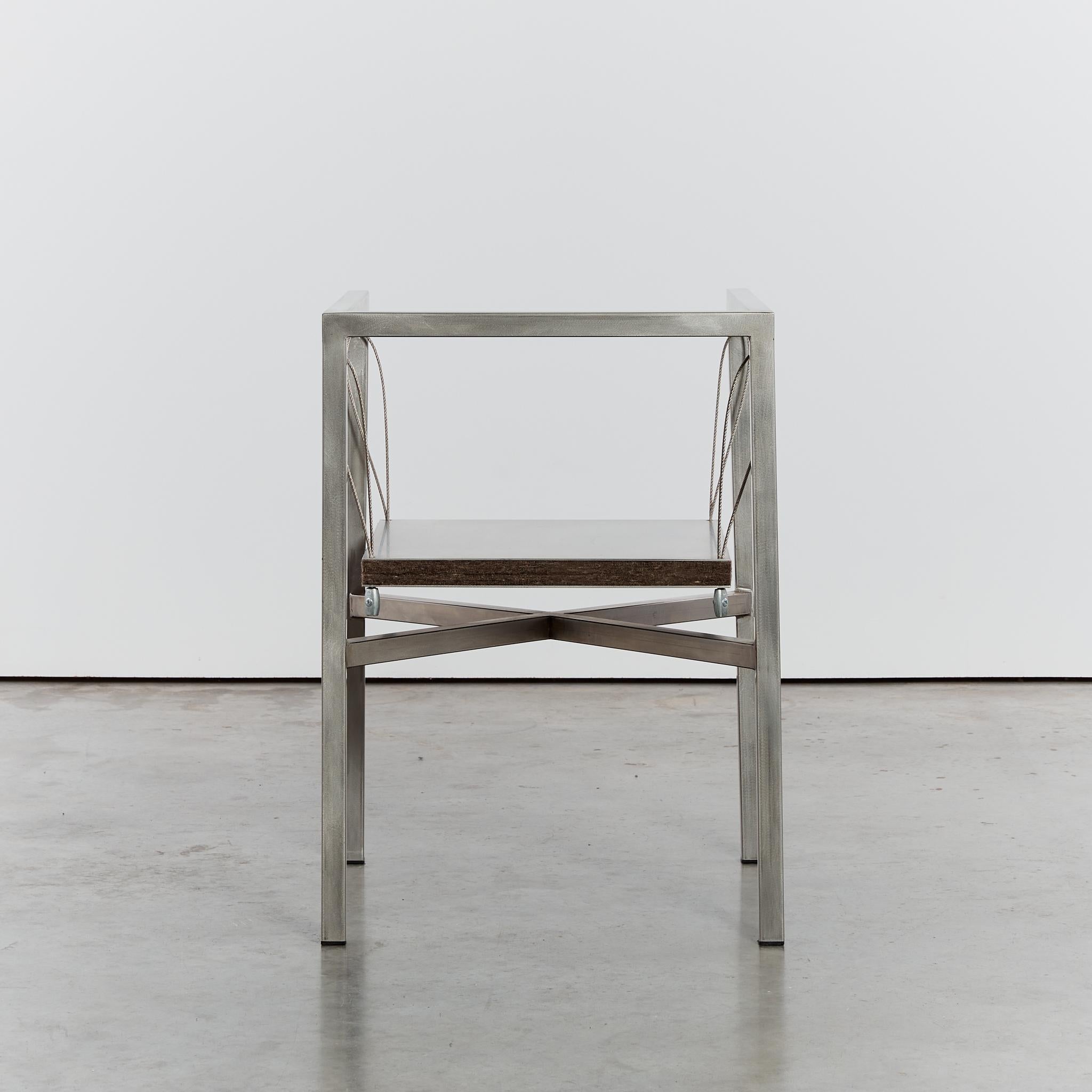 Postmodern steel Sensilla chair by Christoph Siebrasse signed For Sale 3