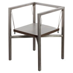 Postmoderner Sensilla-Stuhl aus Stahl von Christoph Siebrasse, signiert