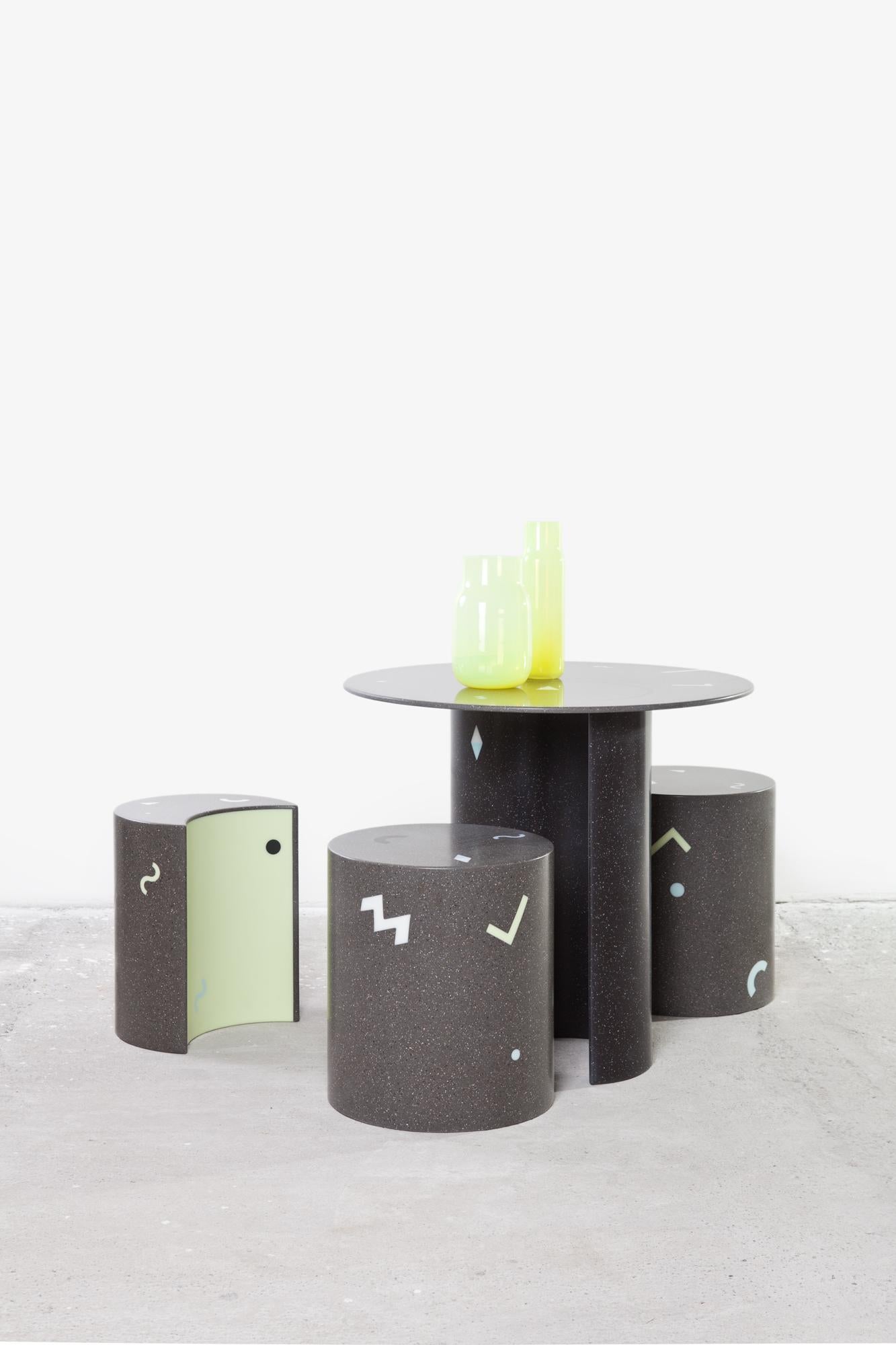 Postmodern Stool by Dechem Studio In New Condition For Sale In Geneve, CH
