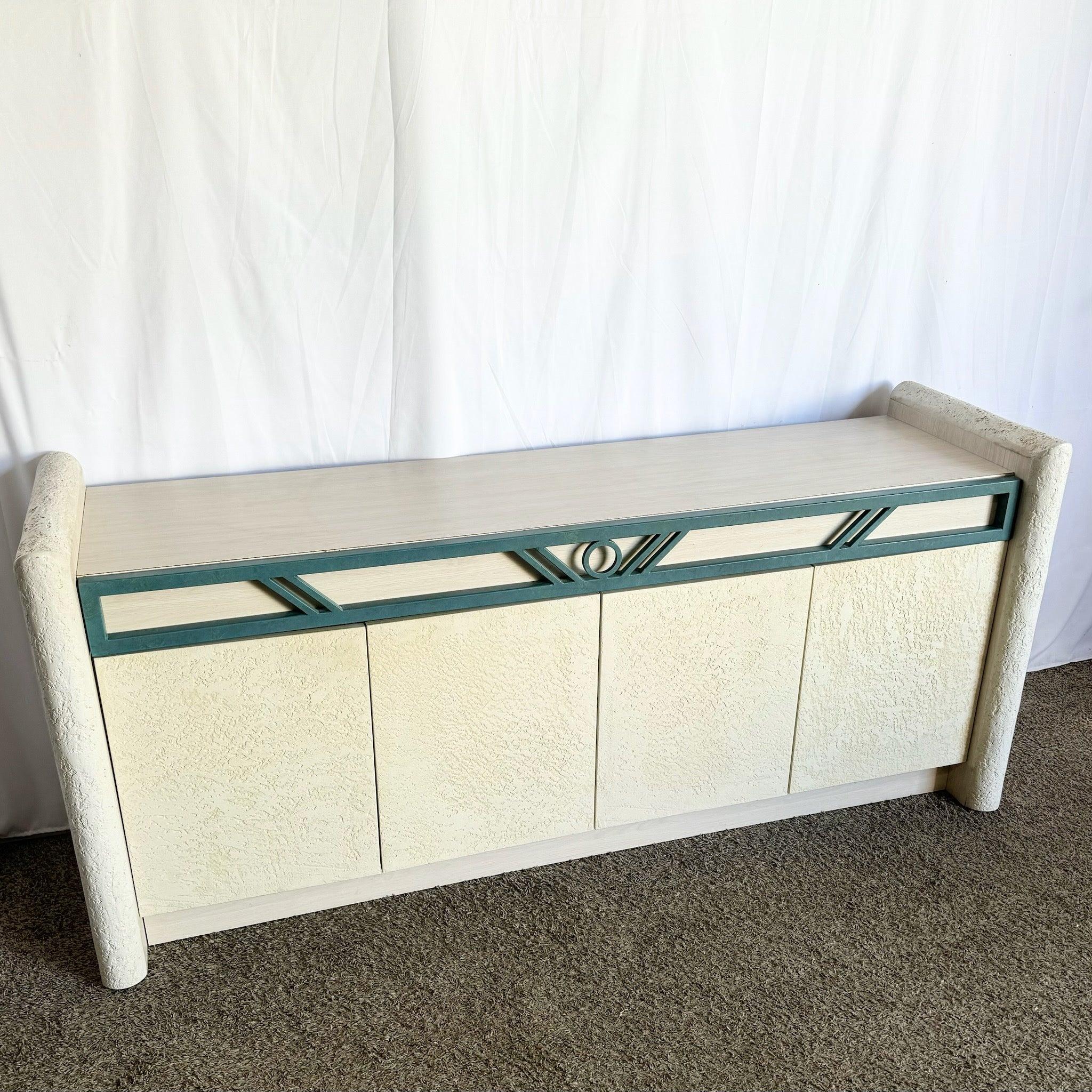 Crédence postmoderne en stratifié Stucco Wood Grain en vente 5
