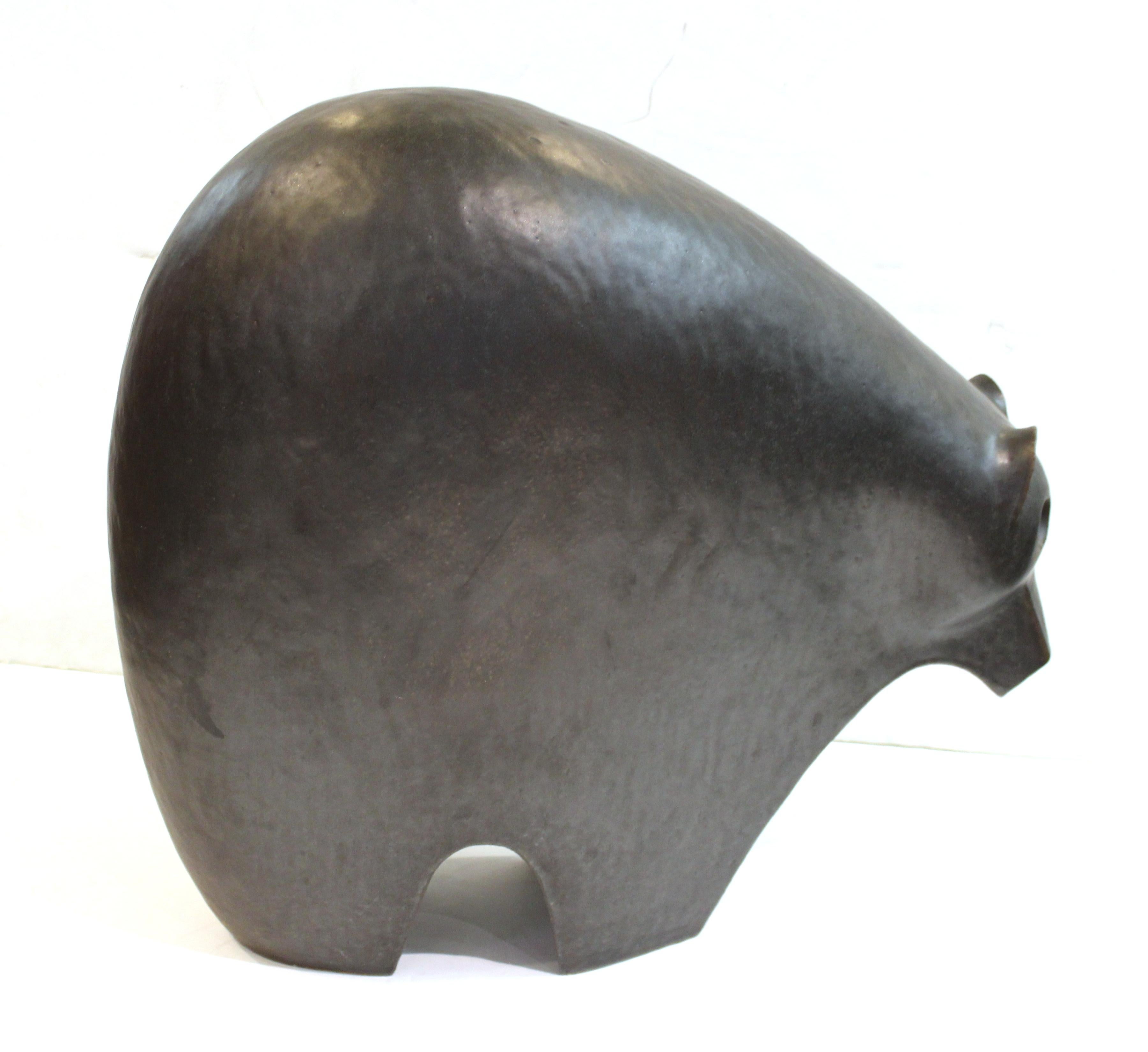 American Postmodern Studio Ceramic Animal Sculpture by James Kempes