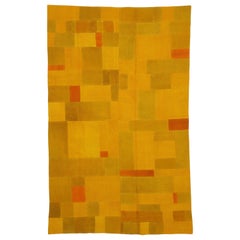 Postmodern Style Retro Turkish Kilim Rug, Patchwork Kilim Flat-Weave Rug