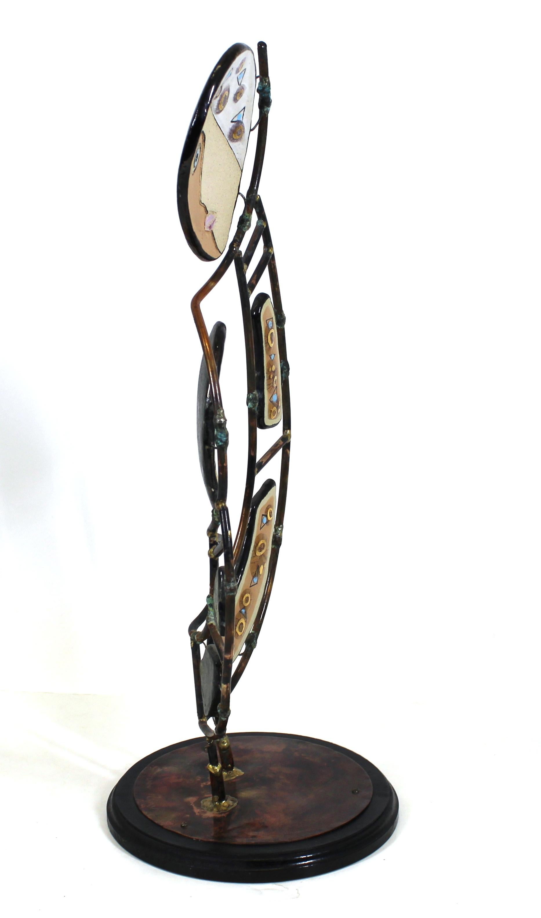 Postmodern Surrealist Style Metal & Enamel Sculpture In Good Condition In New York, NY