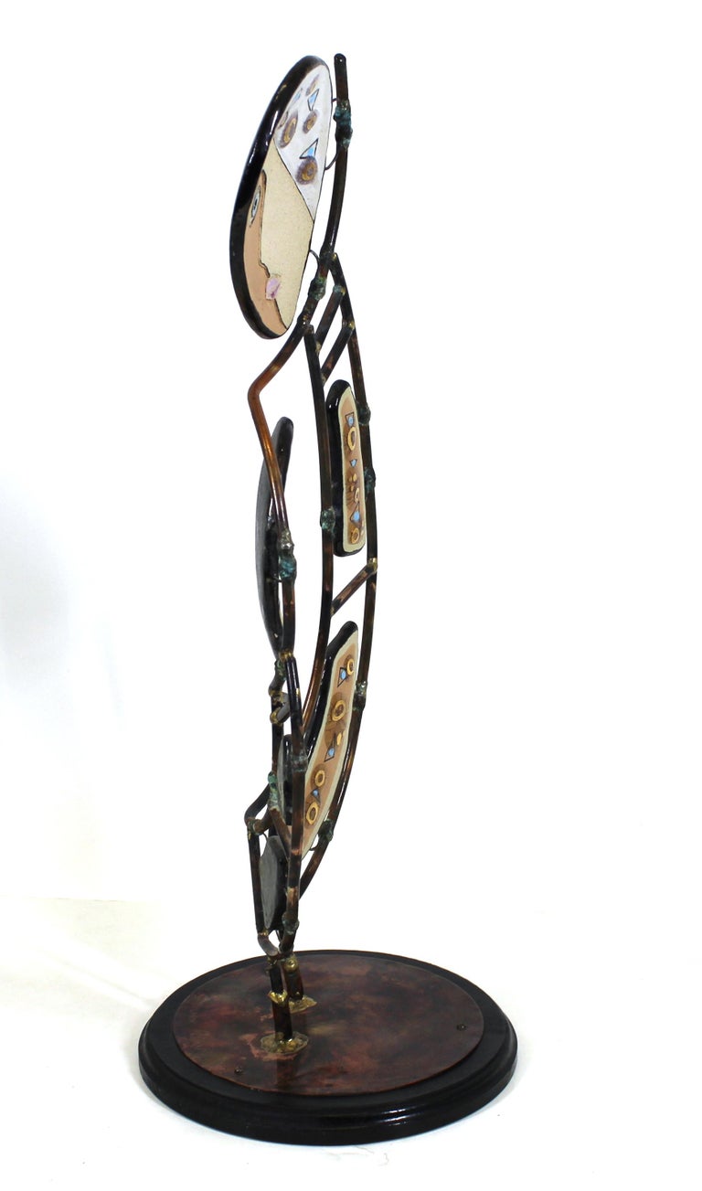 Postmodern Surrealist Style Metal & Enamel Sculpture In Good Condition For Sale In New York, NY