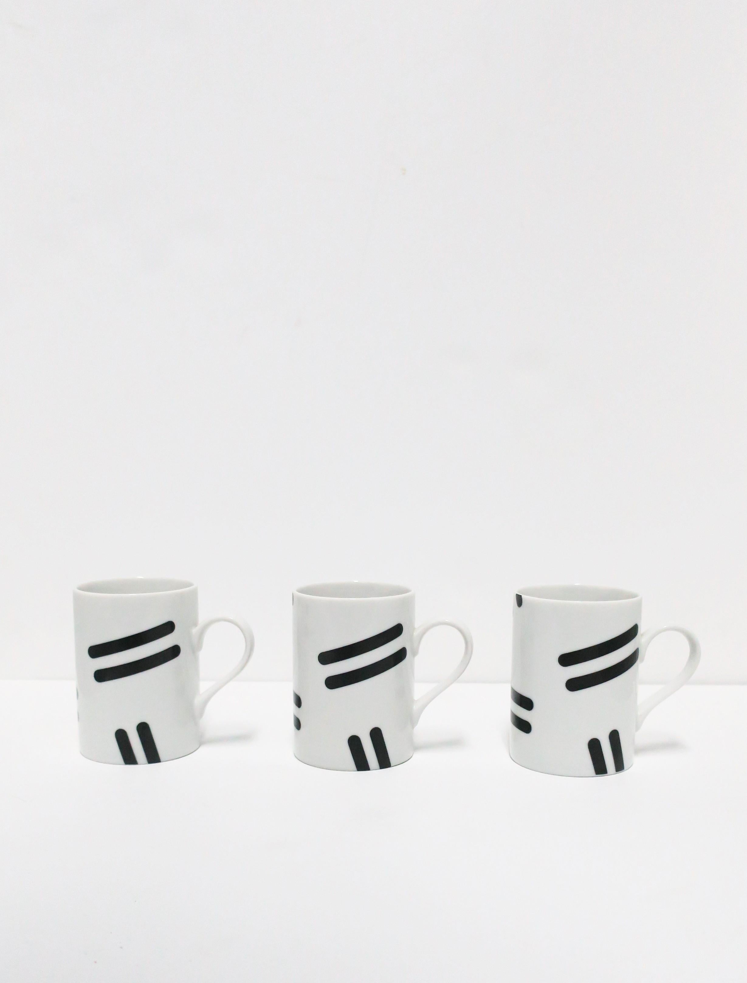 Post-Modern Postmodern Swid Powell Porcelain Coffee or Tea Cups by Robert Venturi, Set of 3
