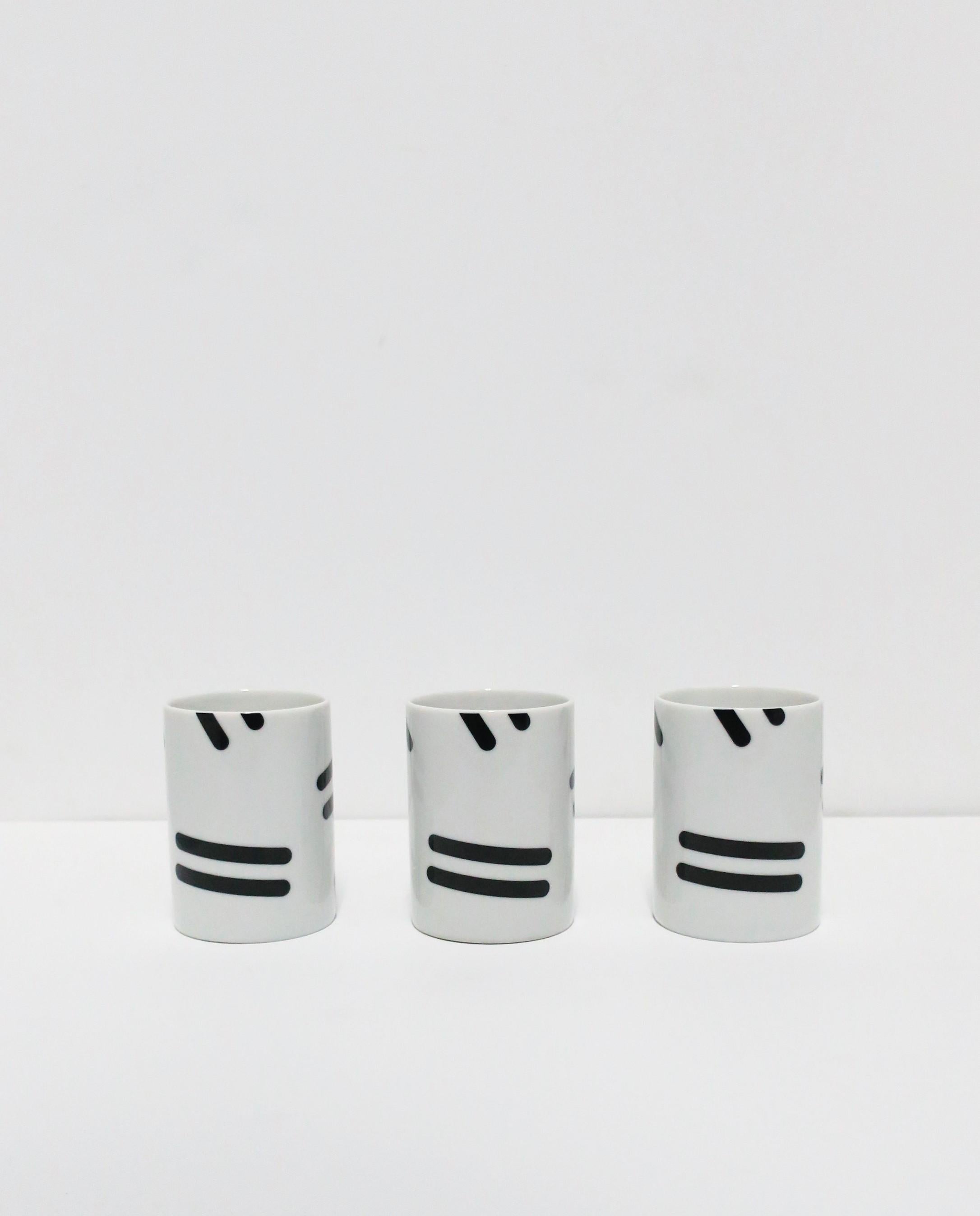 Postmodern Swid Powell Porcelain Coffee or Tea Cups by Robert Venturi, Set of 3 1