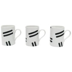 Postmodern Swid Powell Porcelain Coffee or Tea Cups by Robert Venturi, Set of 3