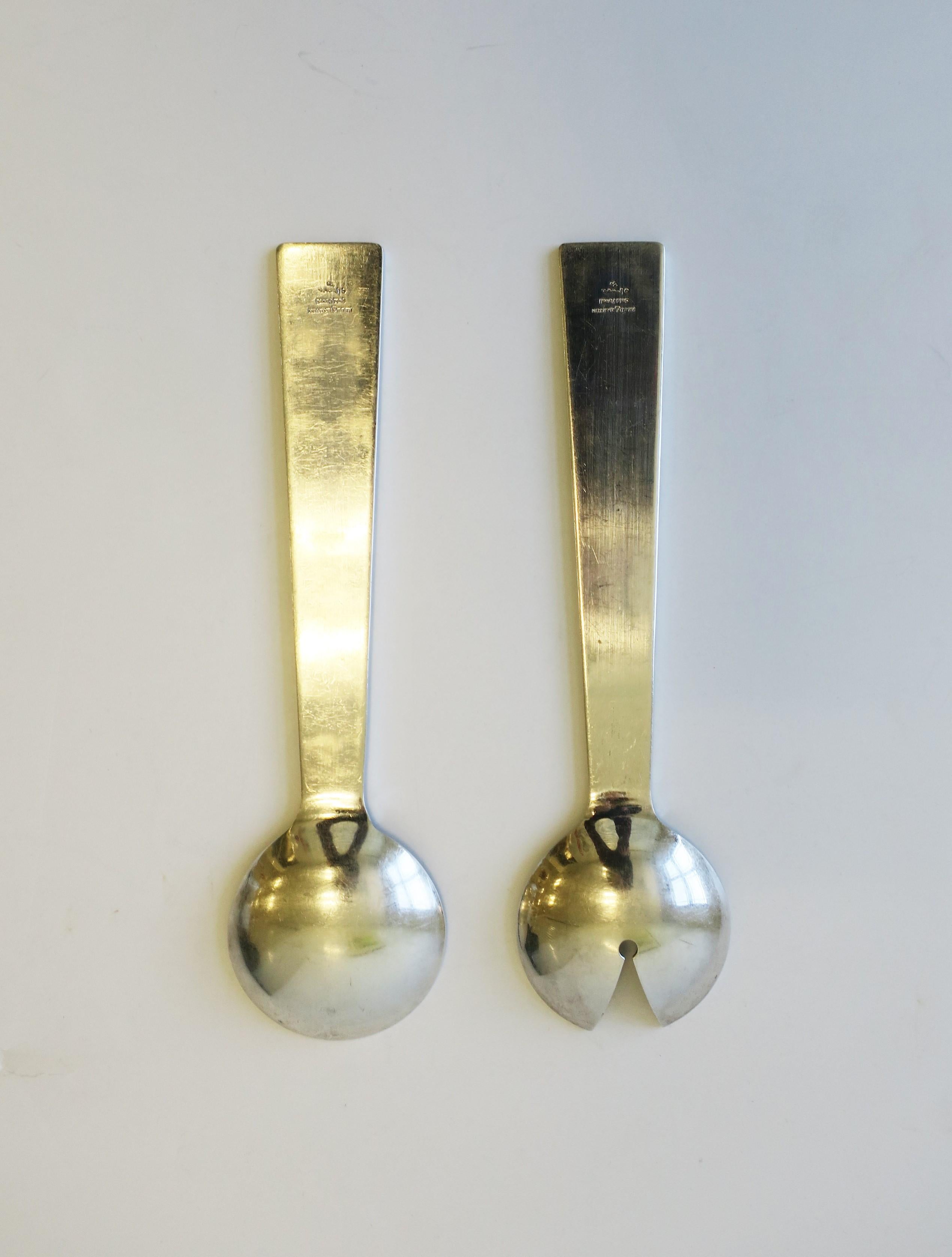 Michael Graves for Swid Powell Postmodern Serving Spoon Set Silver Plate, 1990s For Sale 2