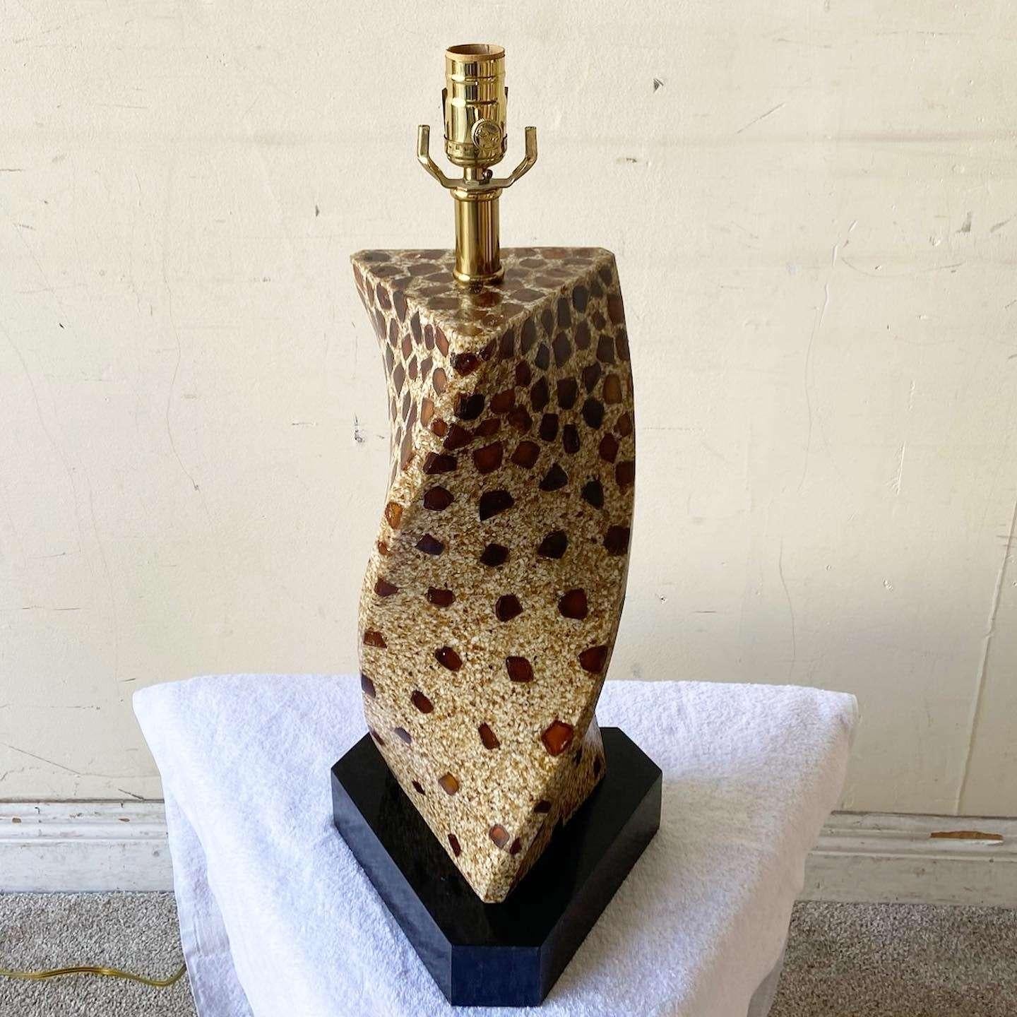 Post-Modern Postmodern Swirl Triangular Table Lamp by Maitland Smith For Sale