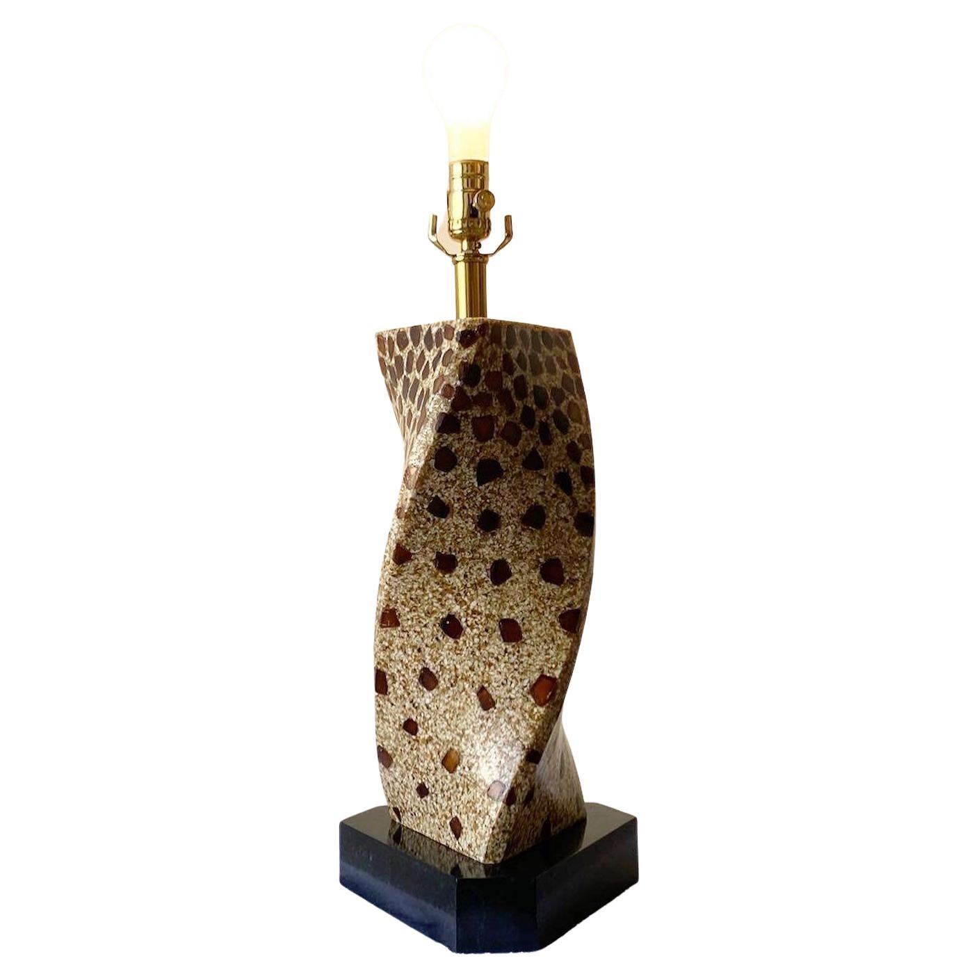 Postmodern Swirl Triangular Table Lamp by Maitland Smith For Sale
