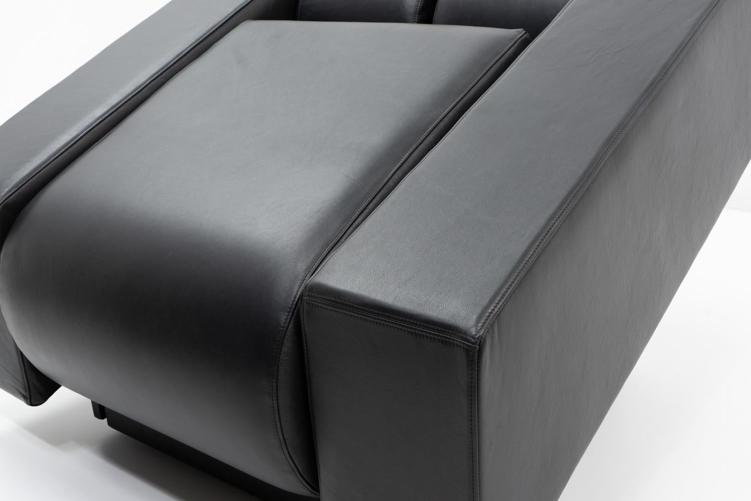 Cuir Design suisse postmoderne - Mario Botta, chaise longue Obliqua pour Alias, 1980 en vente