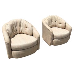 Postmodern Swivel Barrell Chairs by Best Chairs - A Pair