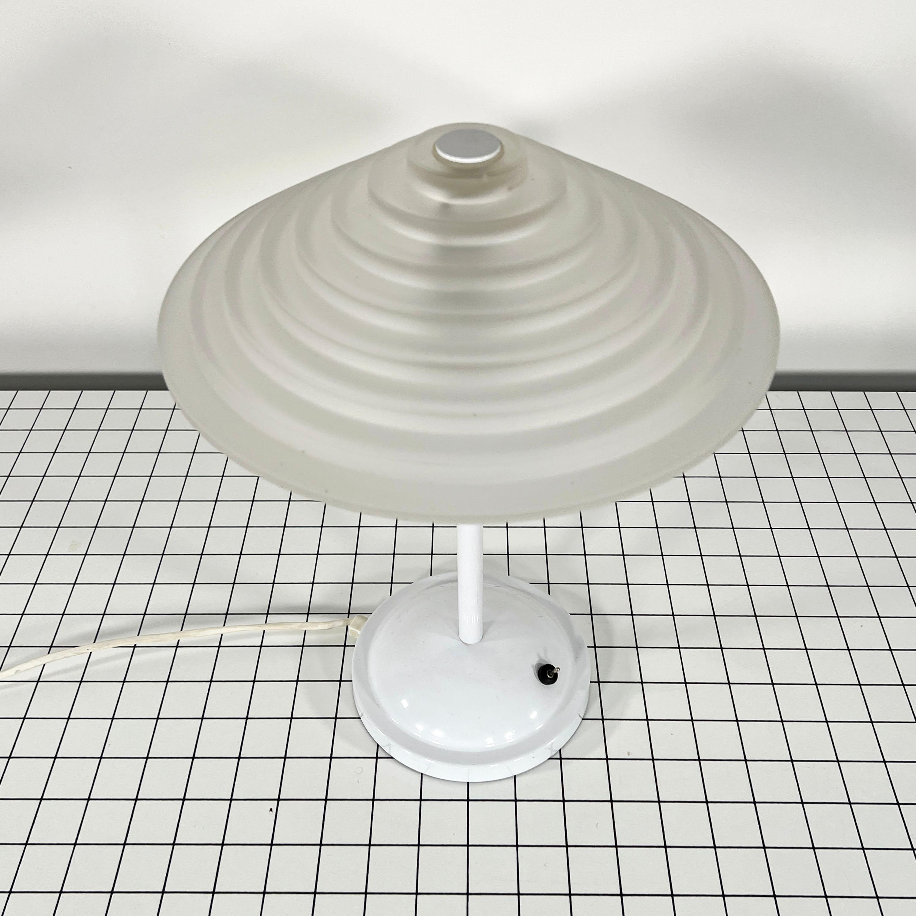 Late 20th Century Postmodern Table Lamp in Metal & Glass, 1980s