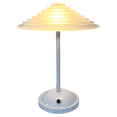 Postmodern Table Lamp in Metal & Glass, 1980s