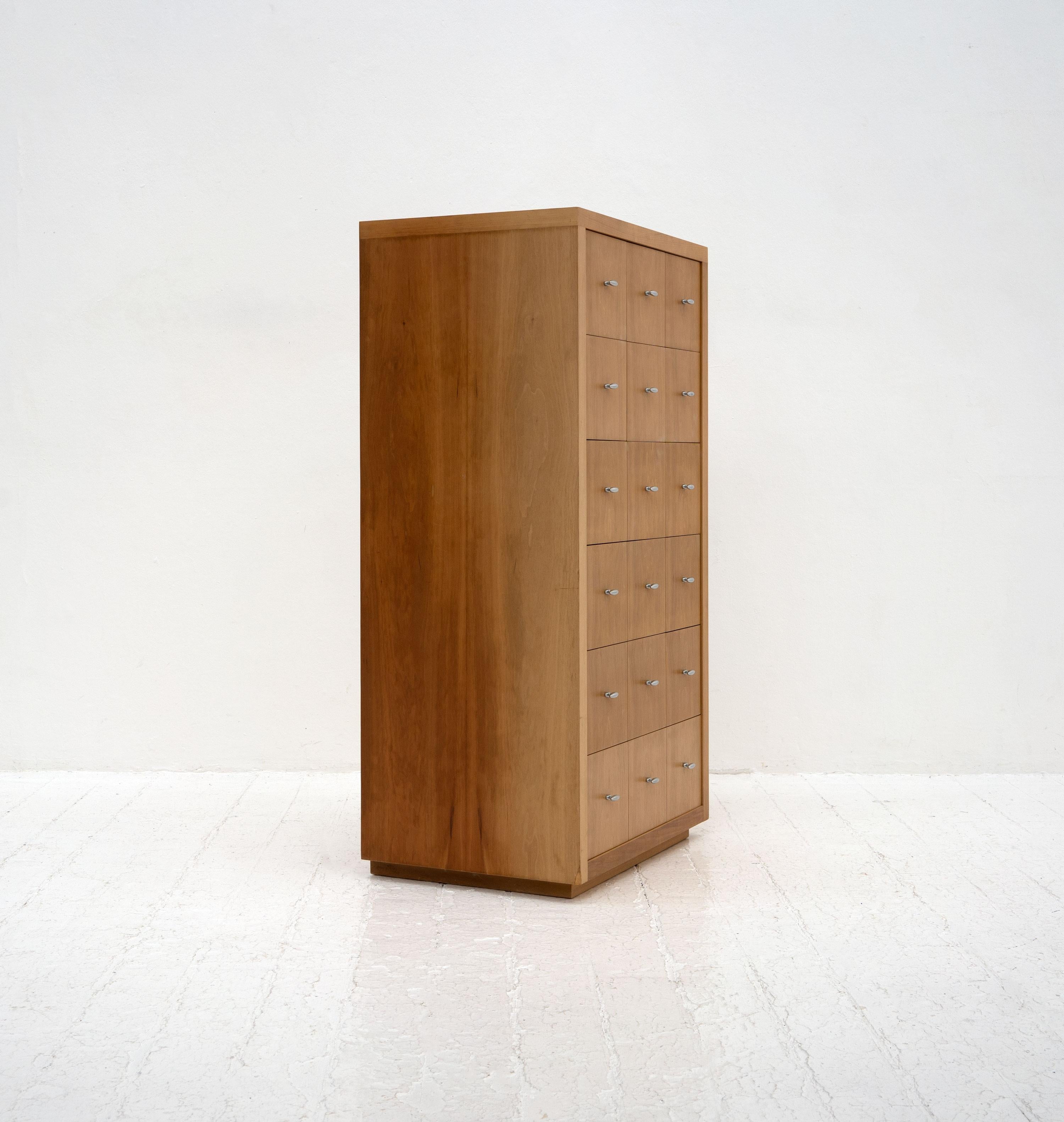 British Postmodern Tallboy / Chest of Drawers by Heals, c.1990 For Sale