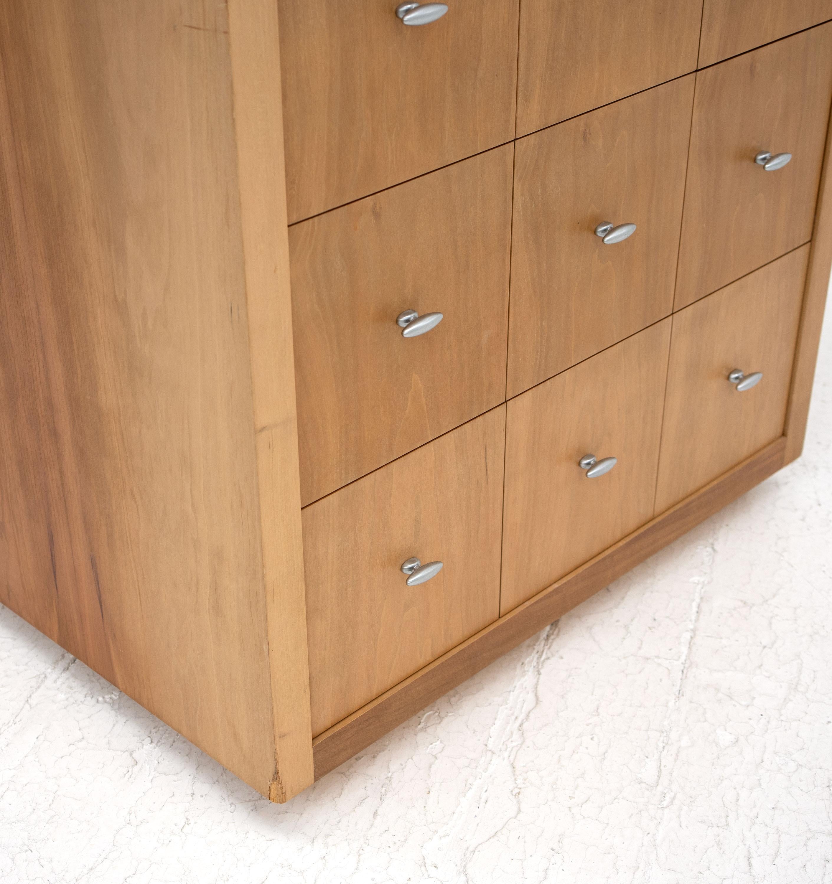 Late 20th Century Postmodern Tallboy / Chest of Drawers by Heals, c.1990 For Sale