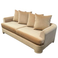 Postmodern Tan Fabric Sofa by Selig