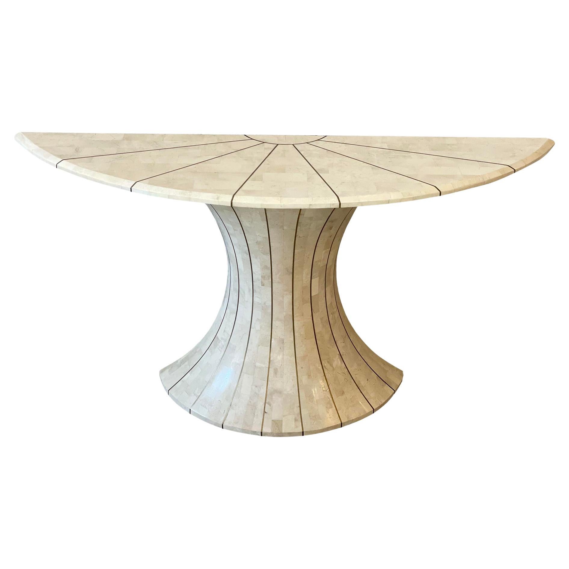 Postmodern Tessellated Console Table, Maitland Smith