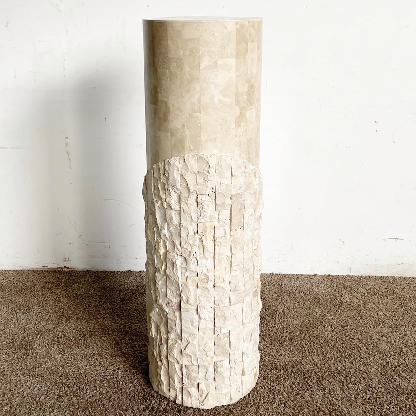 Philippine Postmodern Tessellated Stone Circular Pedestal