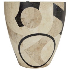 Postmodern Tessellated Stone "Et Cetera" Round Planter, X-Large