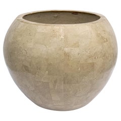 Postmodern Tessellated Stone Inlay Mod Cachepot / Planter Attrib. Maitland-Smith