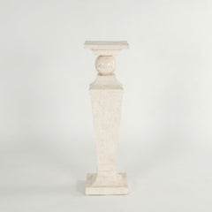 Postmodern Tessellated Stone Pedestal