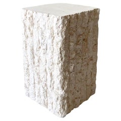 Postmodern Tessellated Stone Rectangular Pedestal