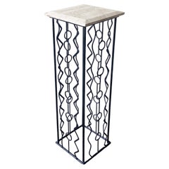 Postmodern Tessellated Stone Top Pedestal