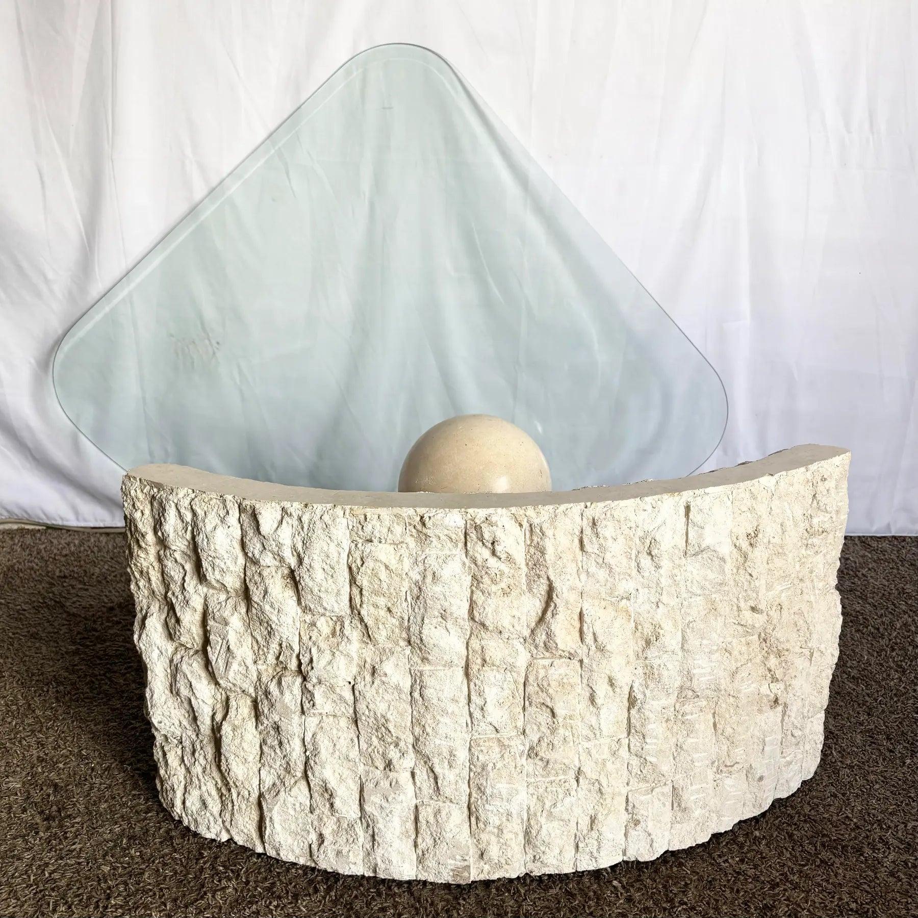 Philippine Postmodern Tessellated Stone Triangular Coffee For Sale