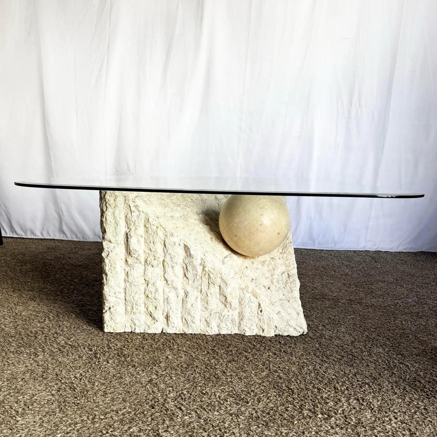 Philippine Postmodern Tessellated Stone Triangular Coffee Table For Sale