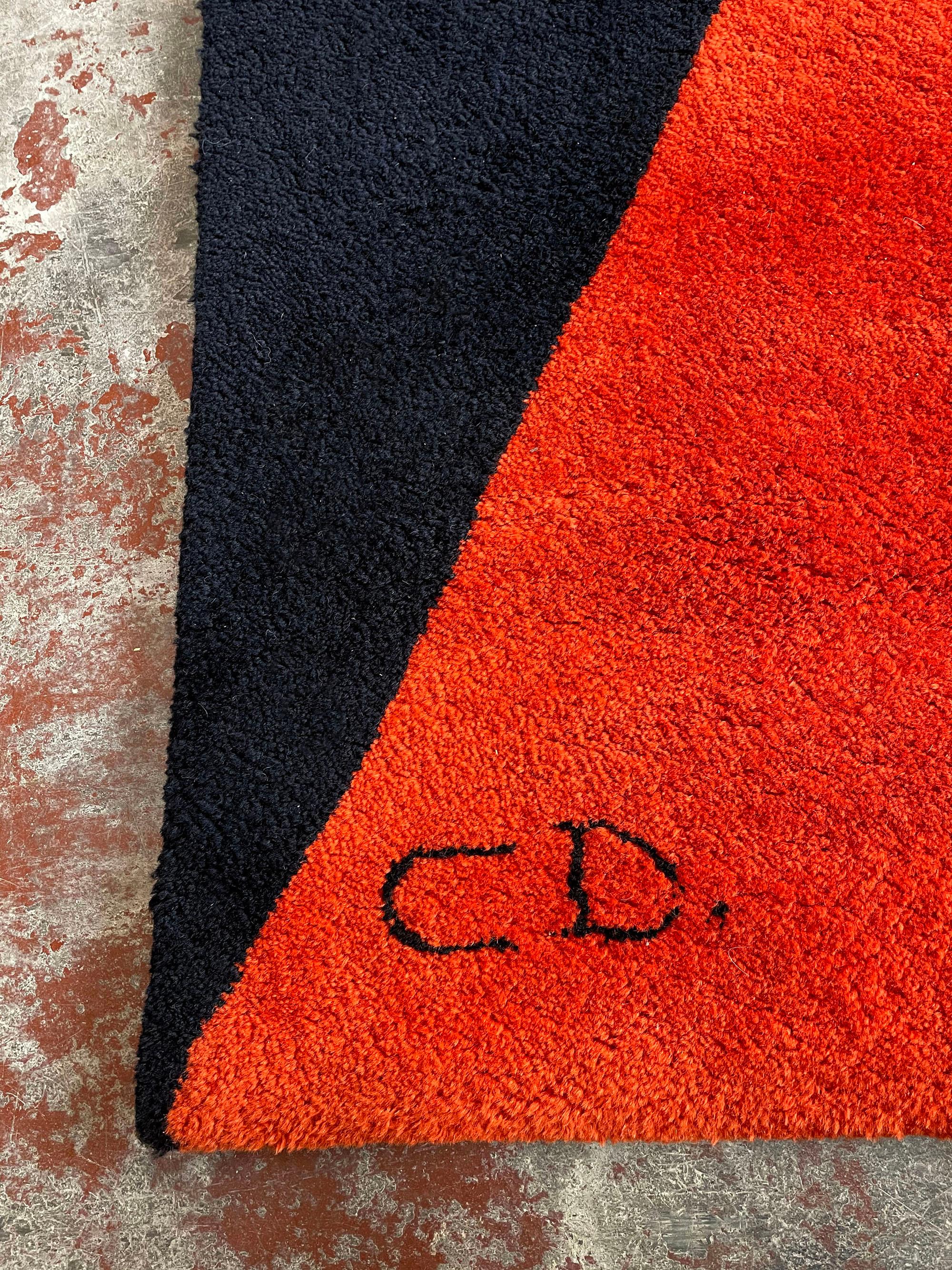 European Postmodern Thick Pile Tufted Designer Wool Carpet, Pop Art Memphis Design, 1980s
