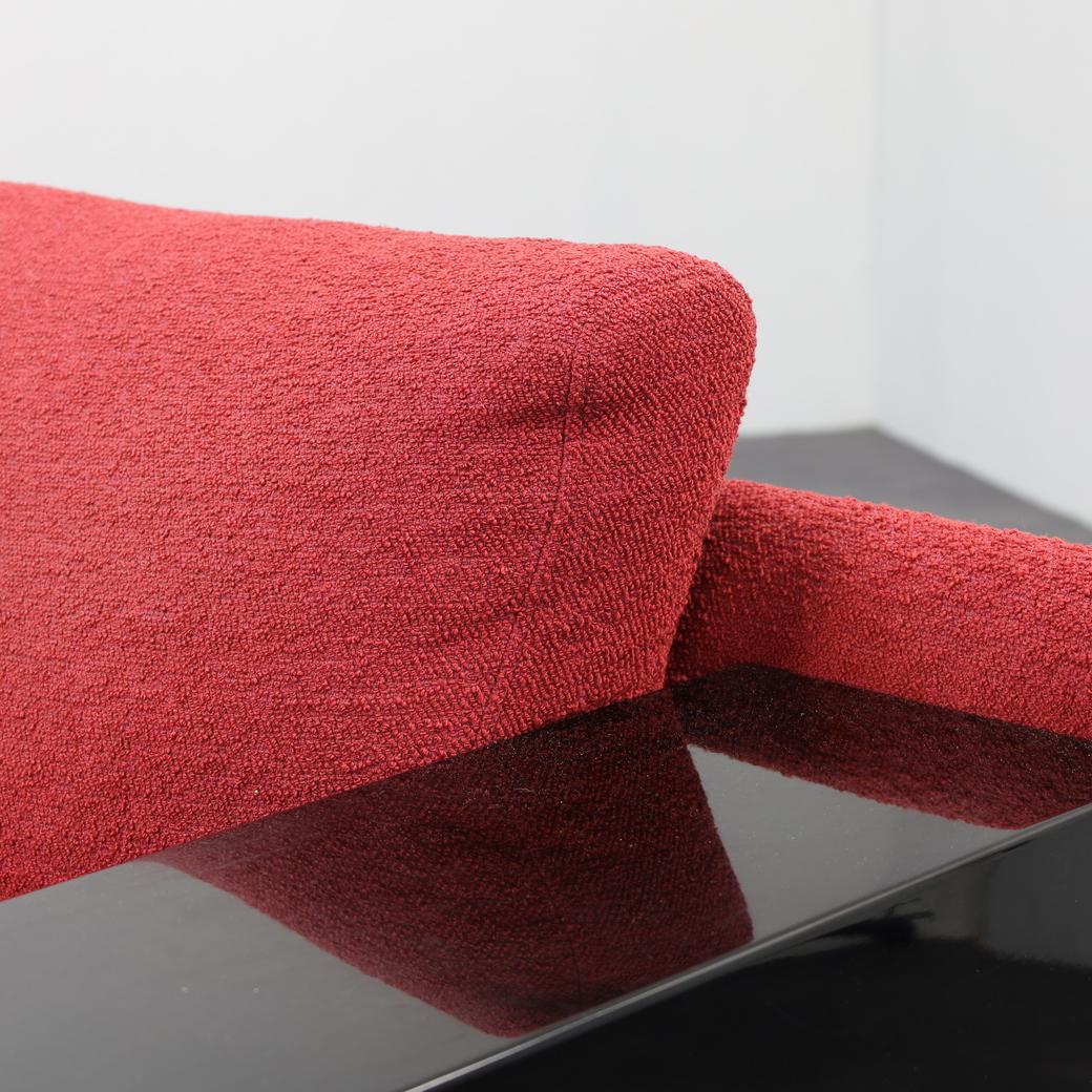 Fabric Postmodern Three-Seater Sofa, Italy 1980s For Sale