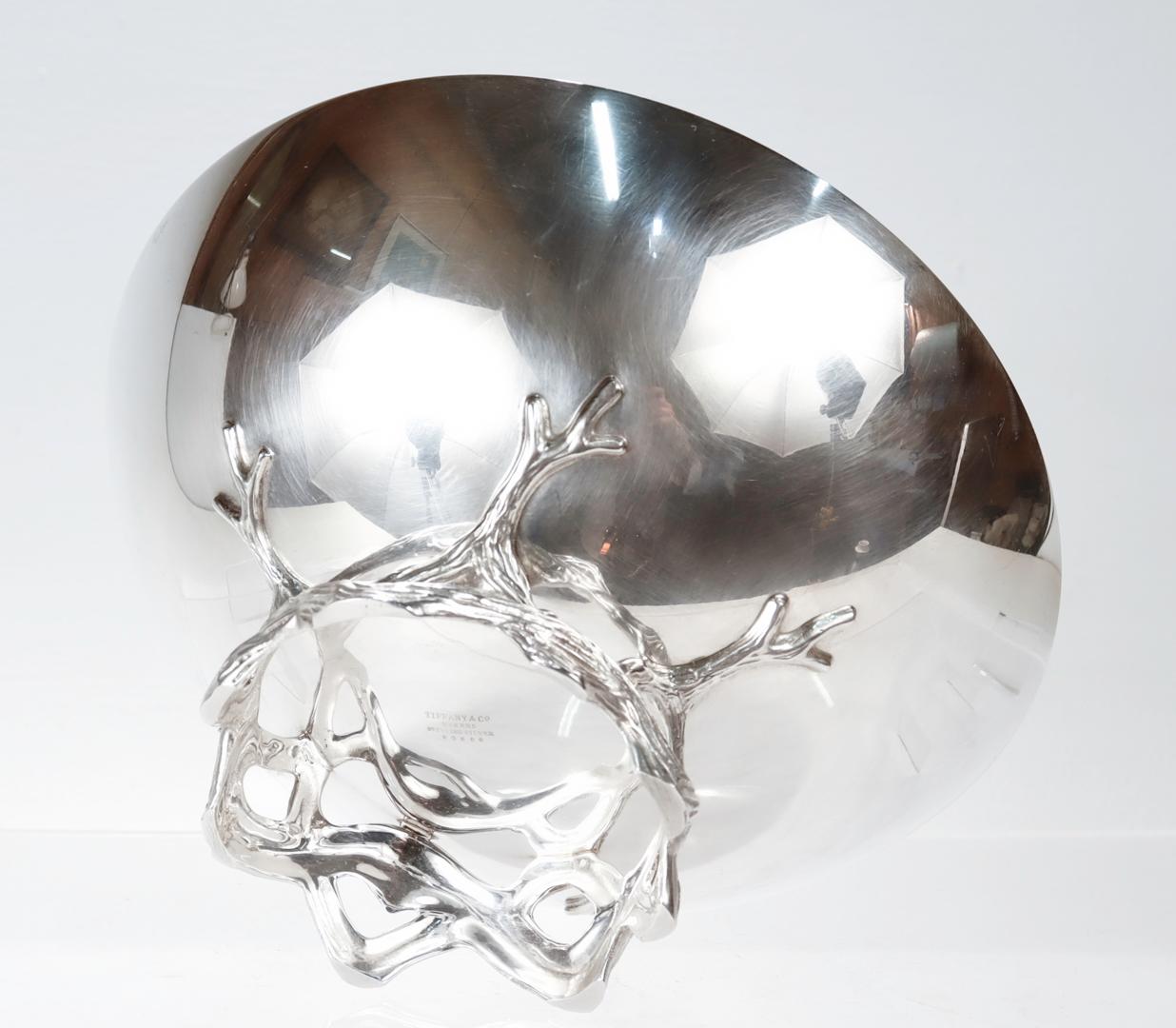 Postmoderne Tiffany & Co. Sterling Silber Tafelaufsatz Schale Modell Nr. 23886 im Angebot 4